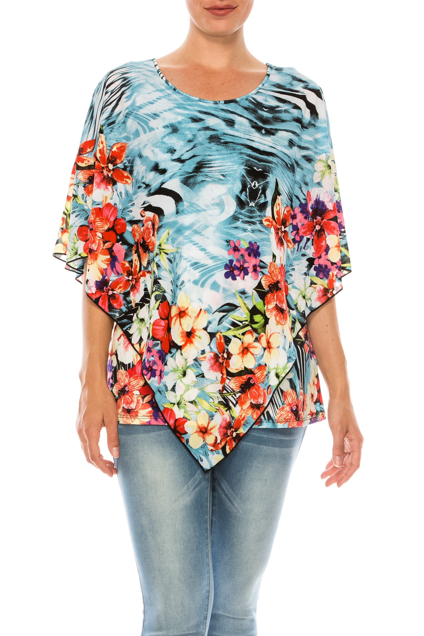 Nygard Animal Print Capelet Top