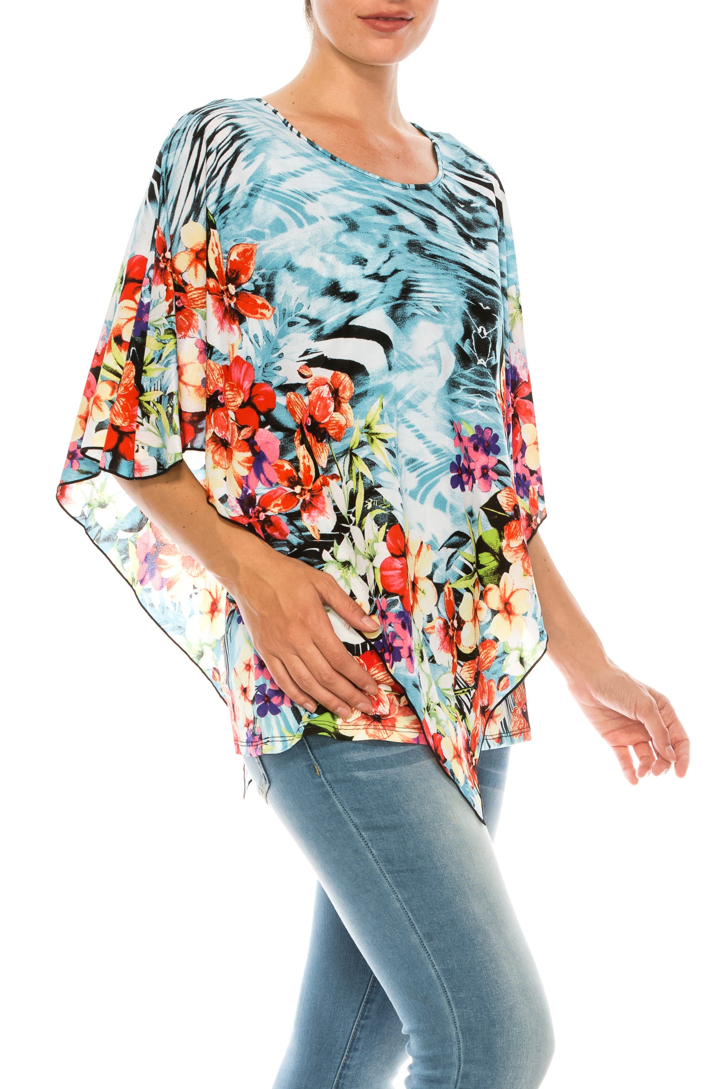 Nygard Animal Print Capelet Top