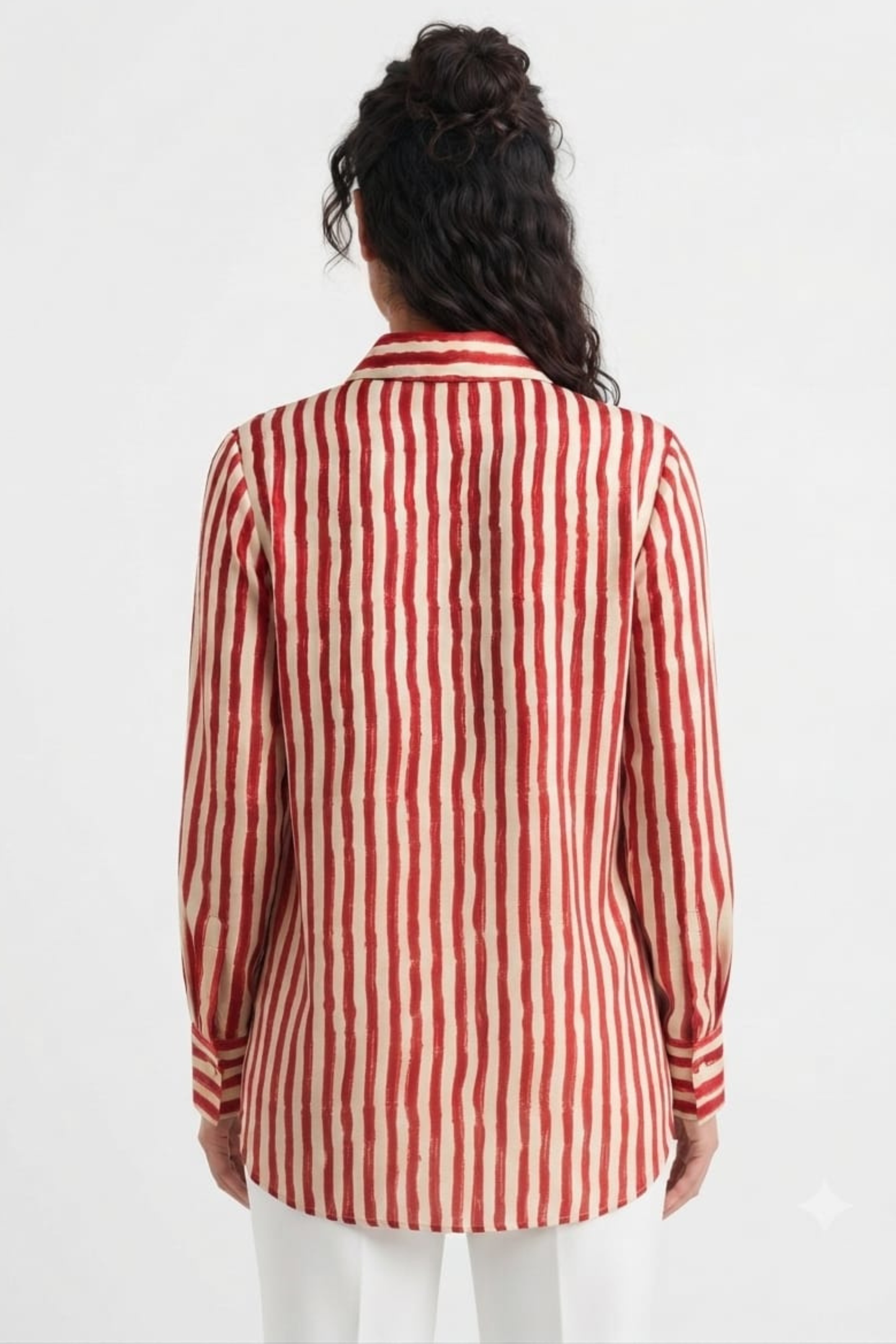 Hester & Orchard Watercolor Striped Button-Down Shirt