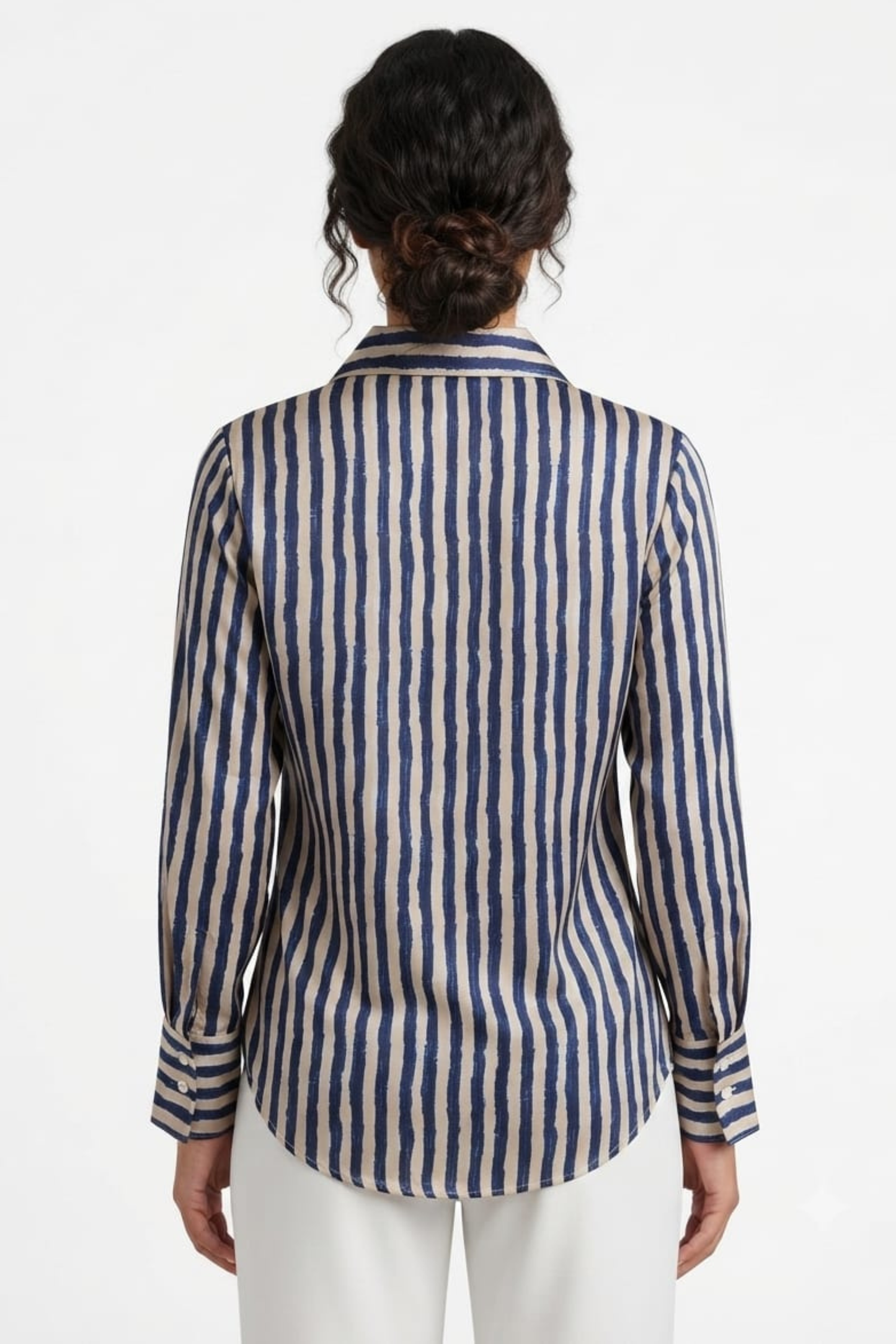 Hester & Orchard Watercolor Striped Button-Down Shirt