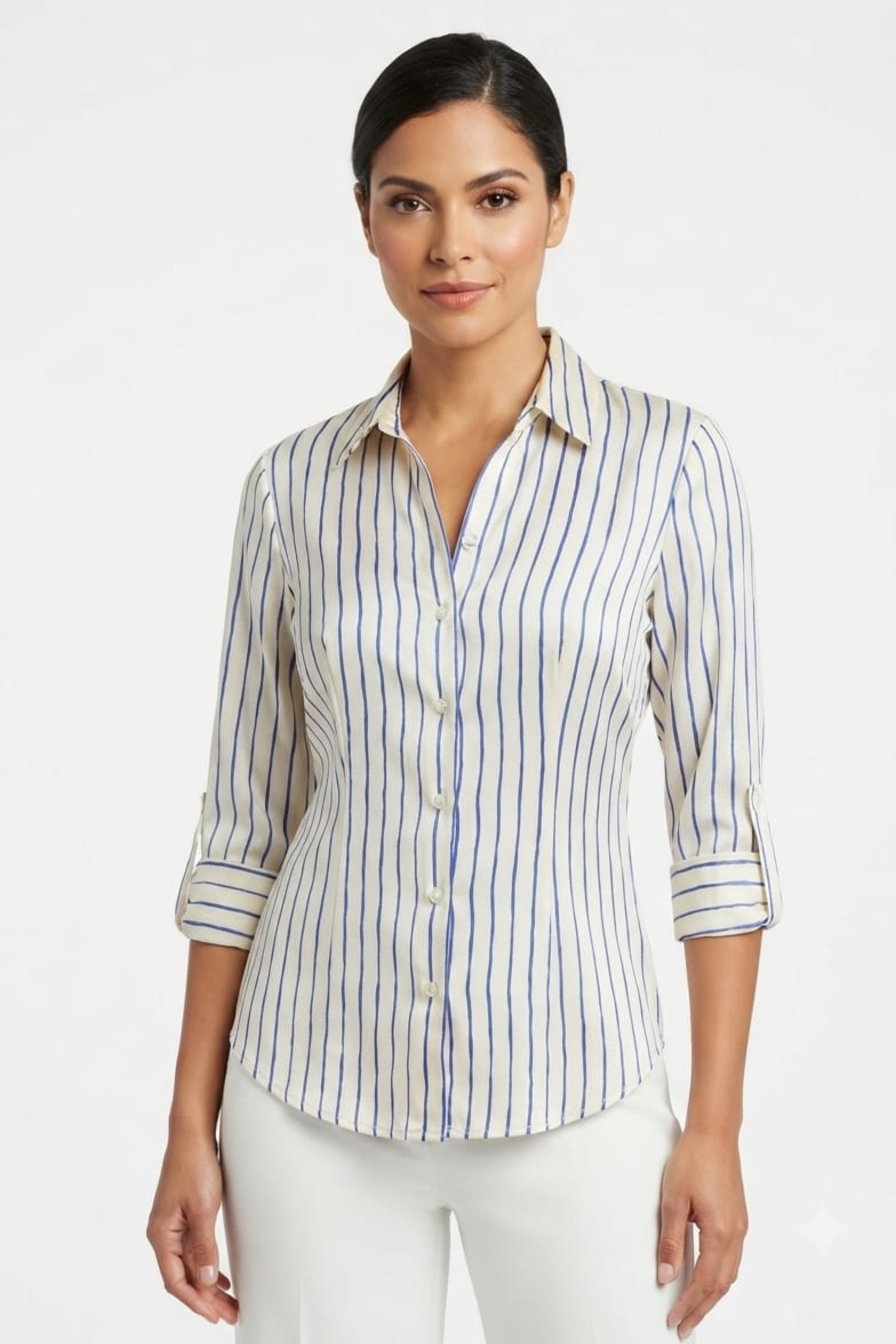 Hester & Orchard Striped Button-Down Shirt