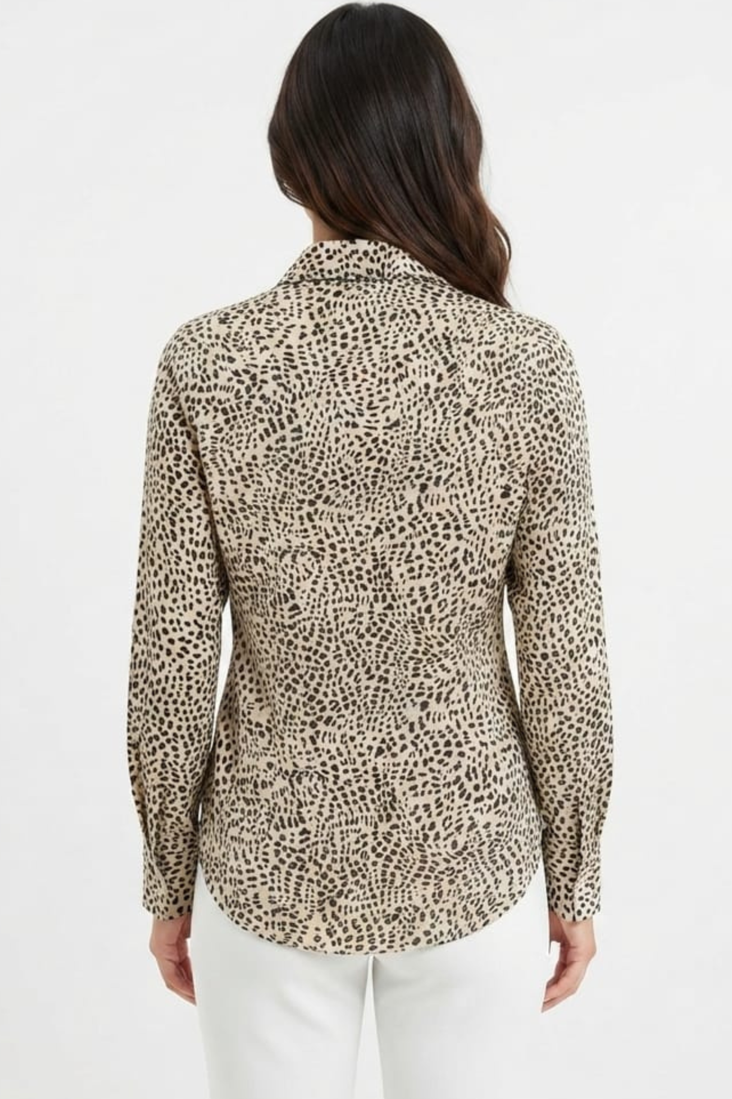 Hester & Orchard Leopard Print Button-Down Shirt