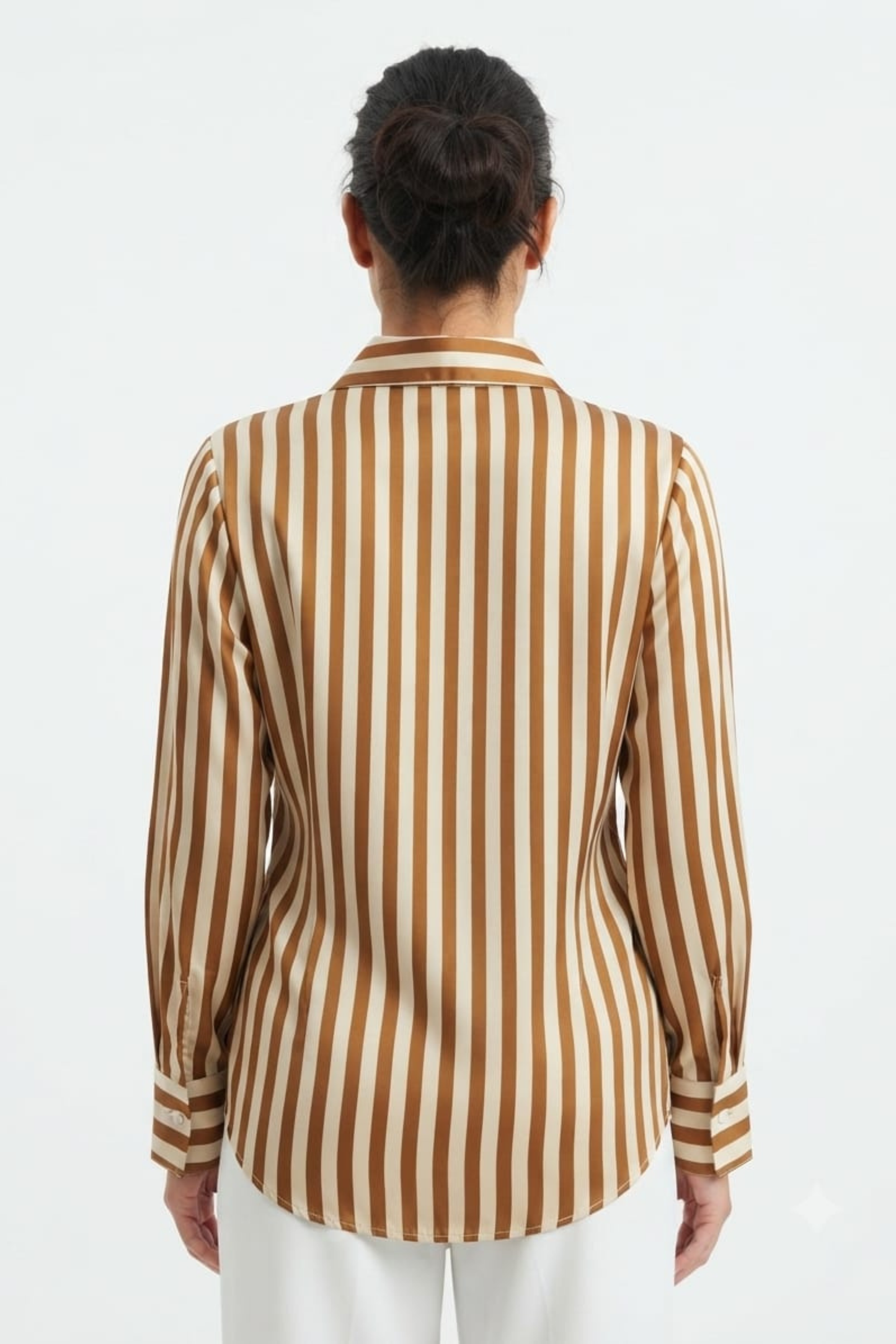 Hester & Orchard Long Sleeve Striped Button-Up Top