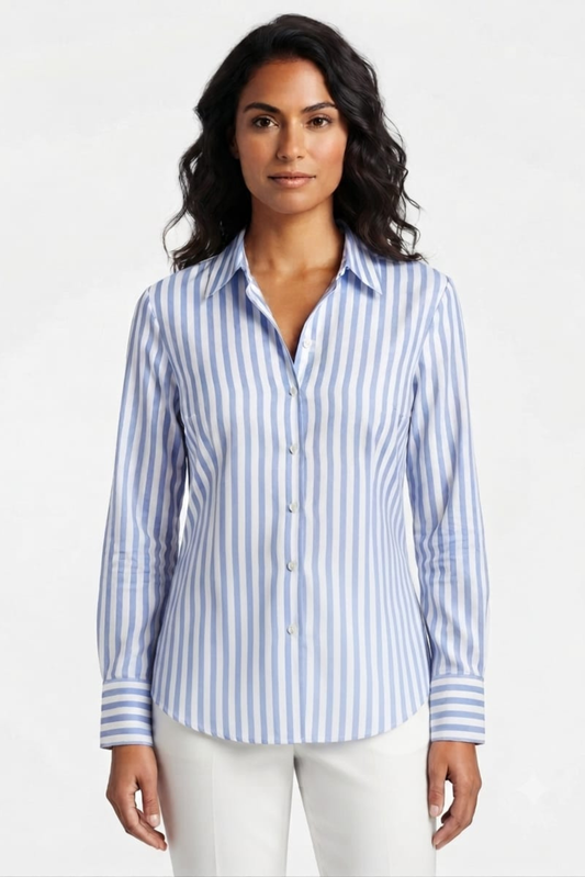 Hester & Orchard Striped Button-Down Shirt