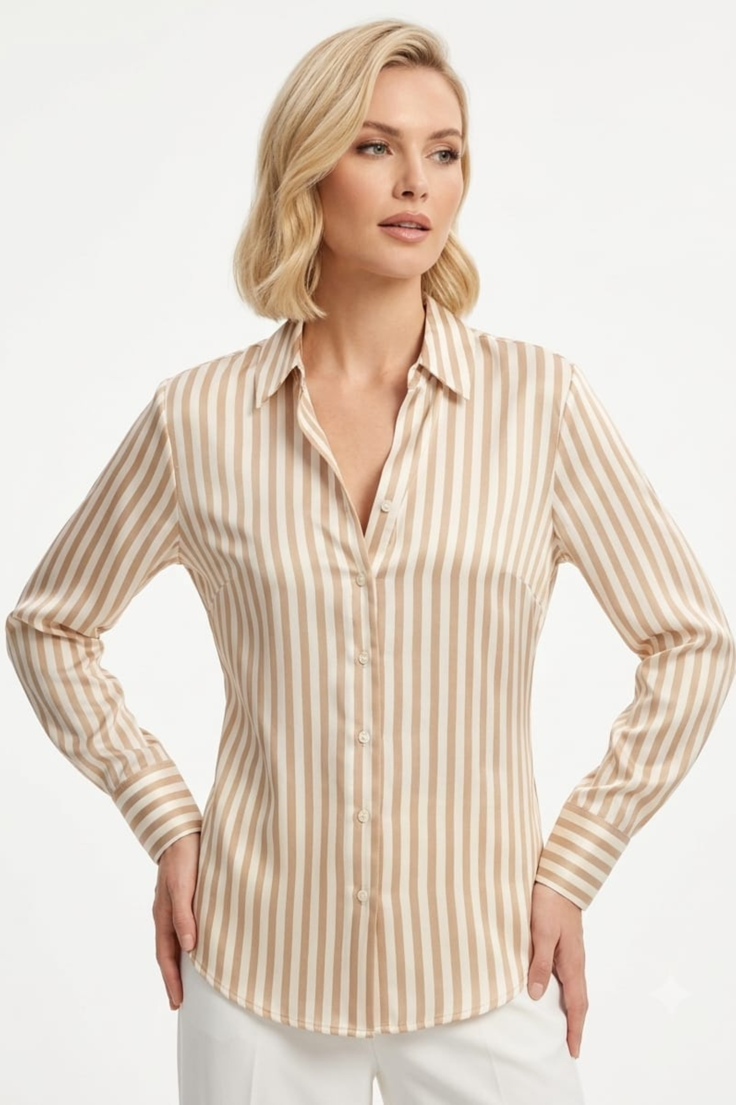 Hester & Orchard Striped Button-Down Shirt