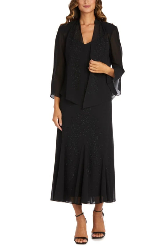 RM Richards Beaded Mermaid 2-Piece Jacket Dress