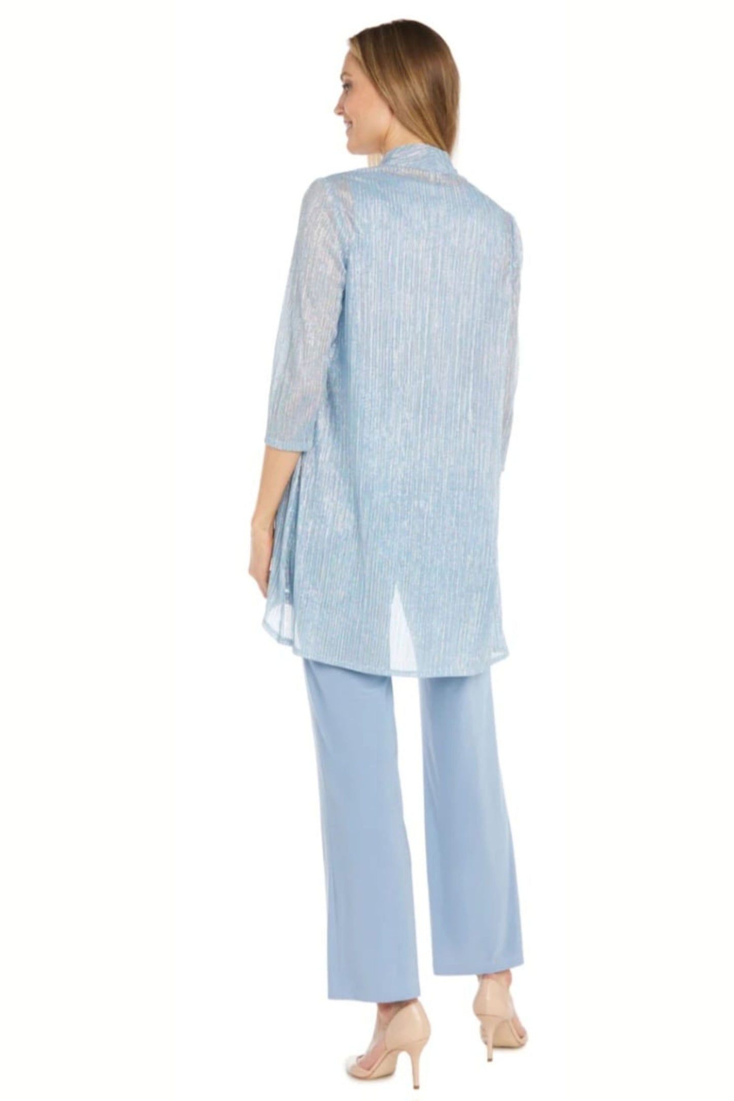 RM Richards Metallic 3-Piece Evening Pant Suit