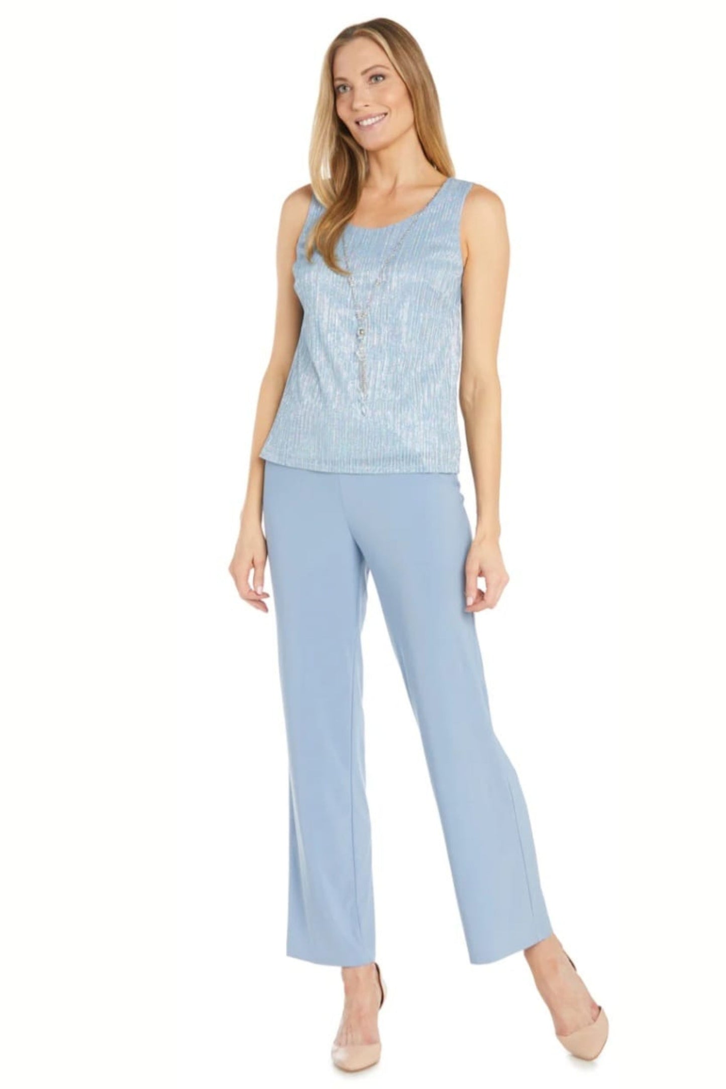 RM Richards Metallic 3-Piece Evening Pant Suit
