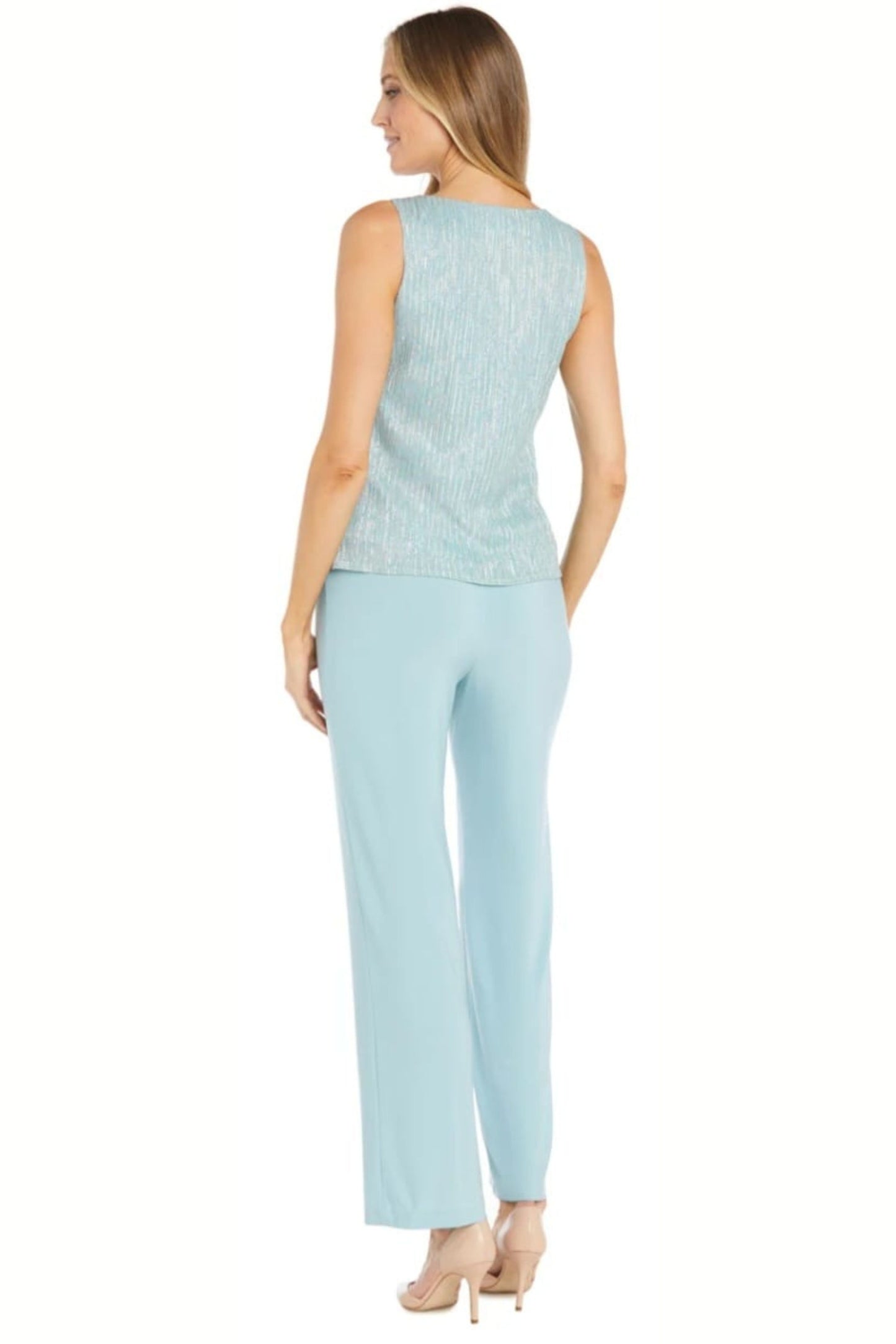 RM Richards Metallic 3-Piece Evening Pant Suit