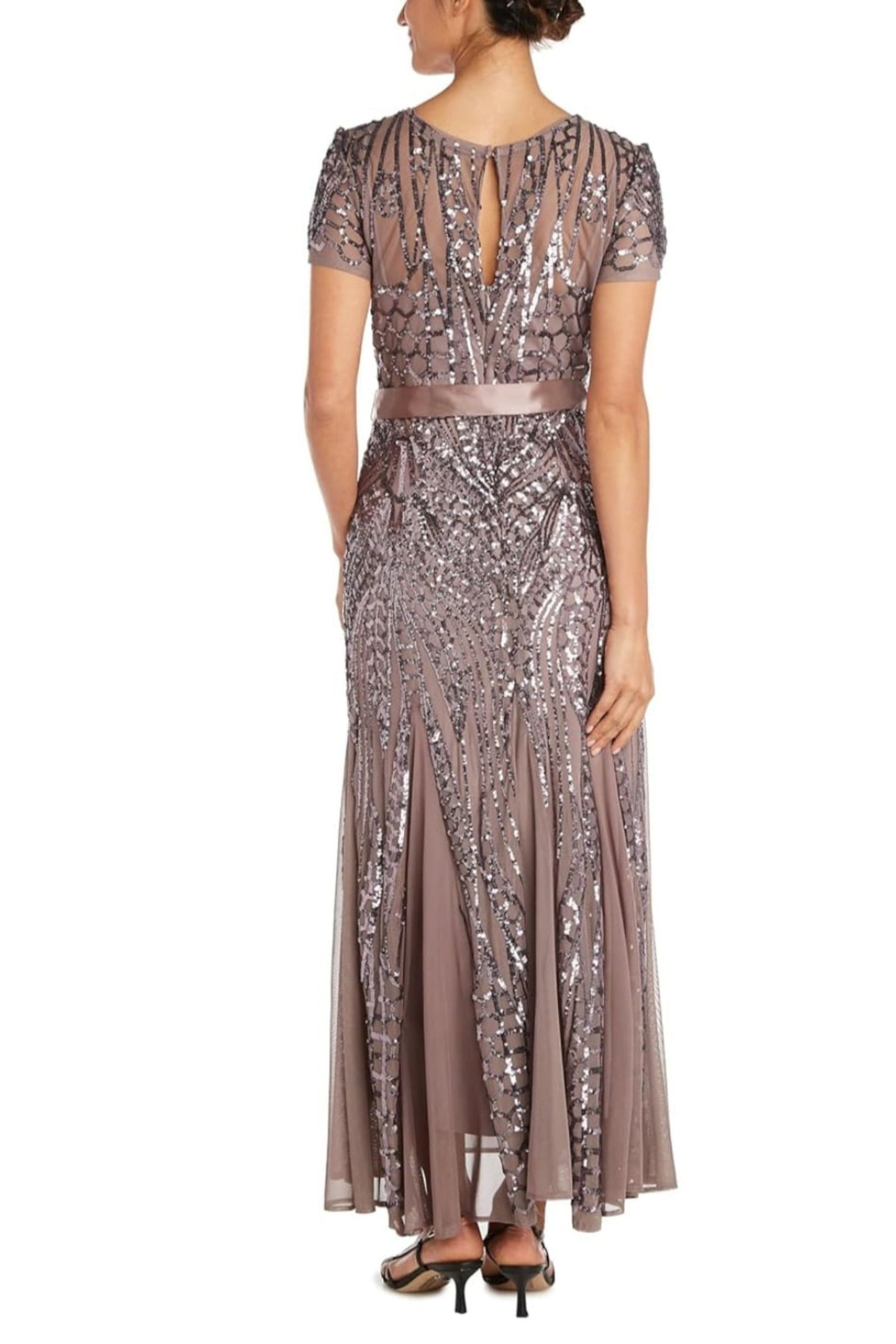 RM Richards Sequin Mermaid Long Evening Dress