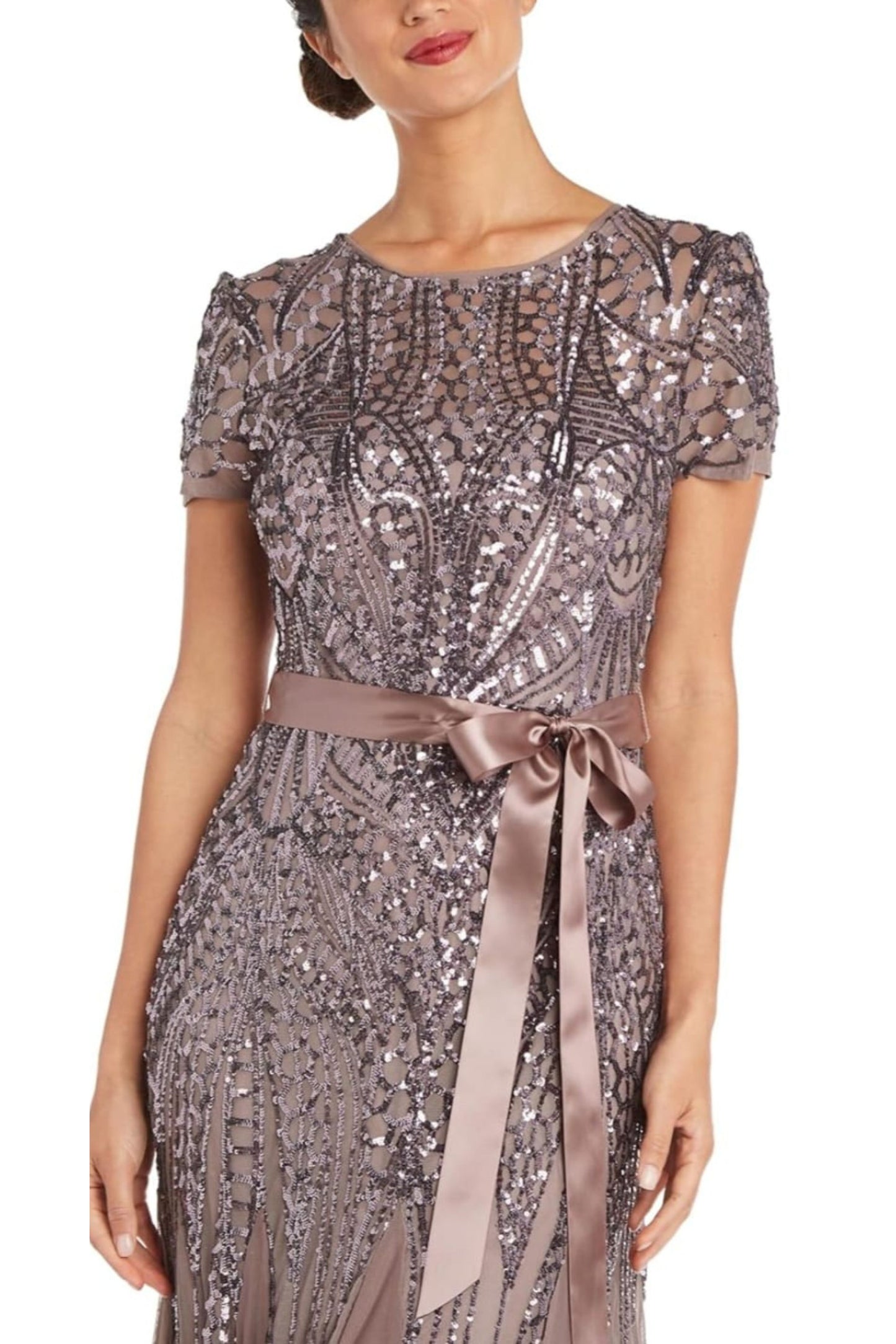 RM Richards Sequin Mermaid Long Evening Dress
