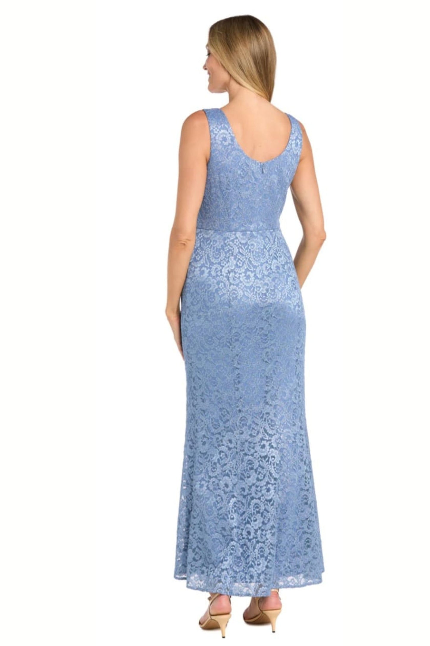 RM Richards 2-Pc Metallic Lace Formal Jacket Dress