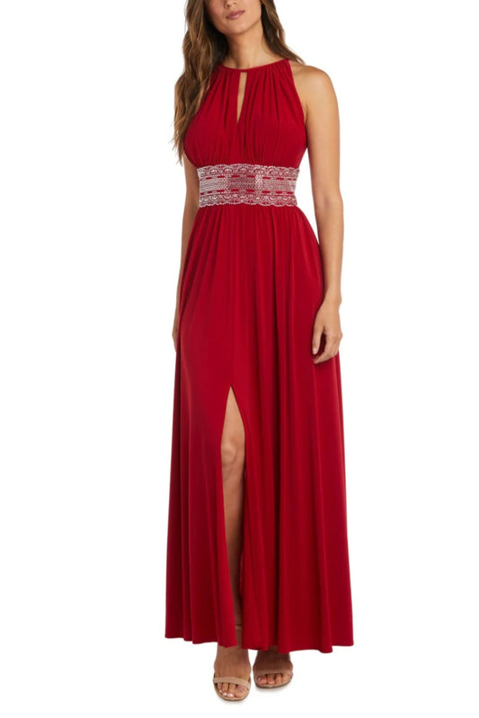 RM Richards Empire Beaded Long Evening Gown
