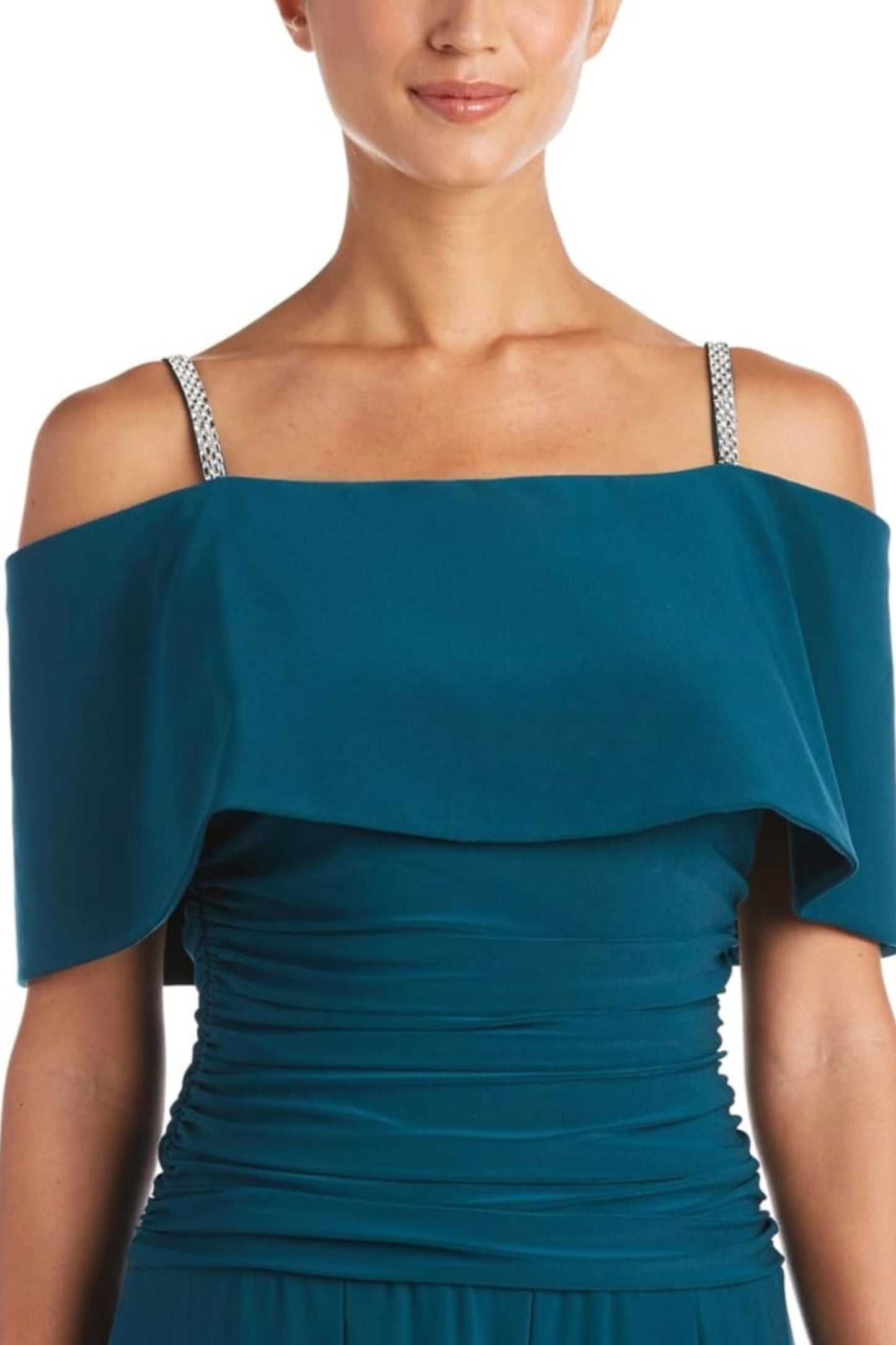 RM Richards Cold Shoulder Wide Leg Evening Jumpsuit