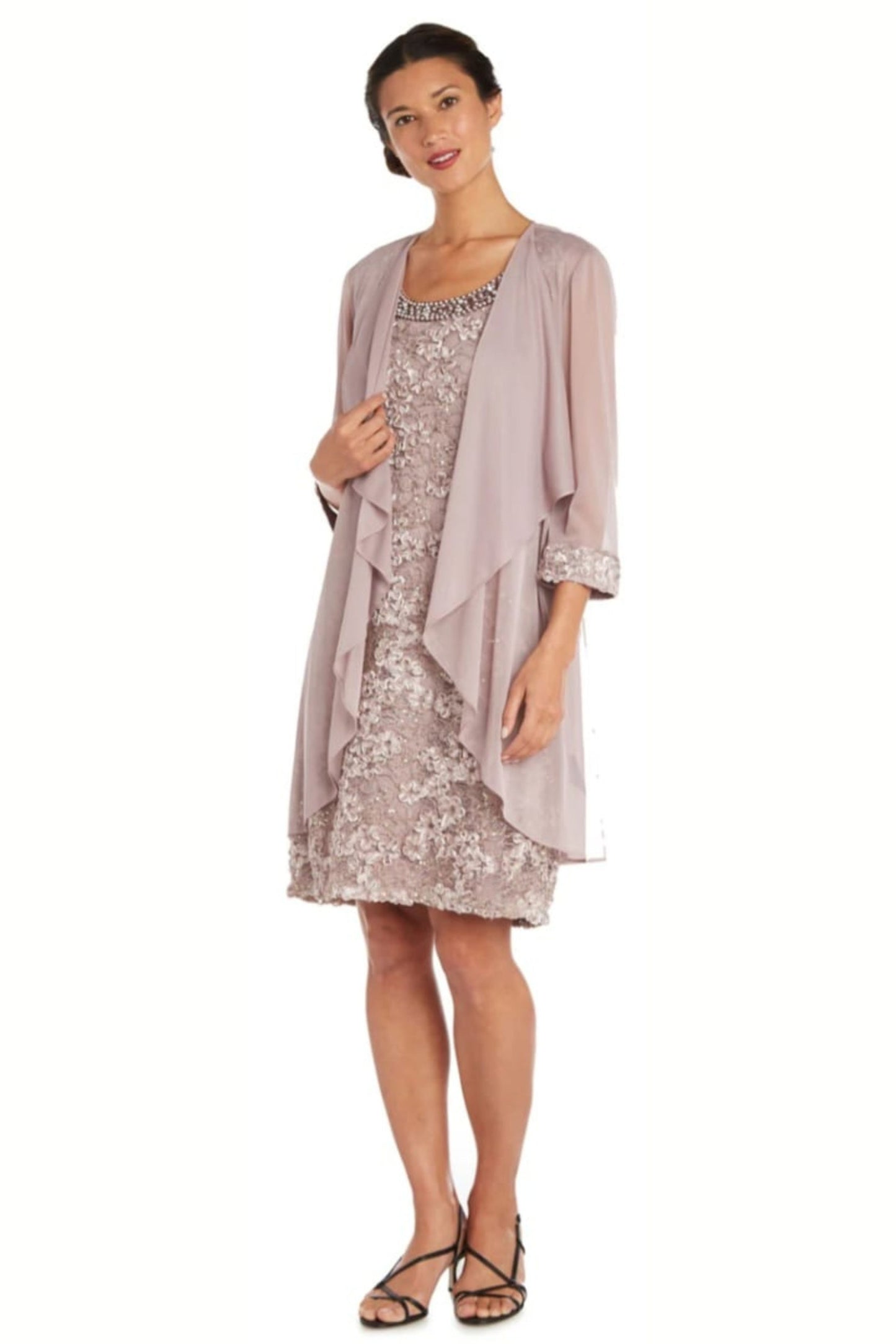 RM Richards 3/4 Sleeve 2-Pc Evening Jacket Dress