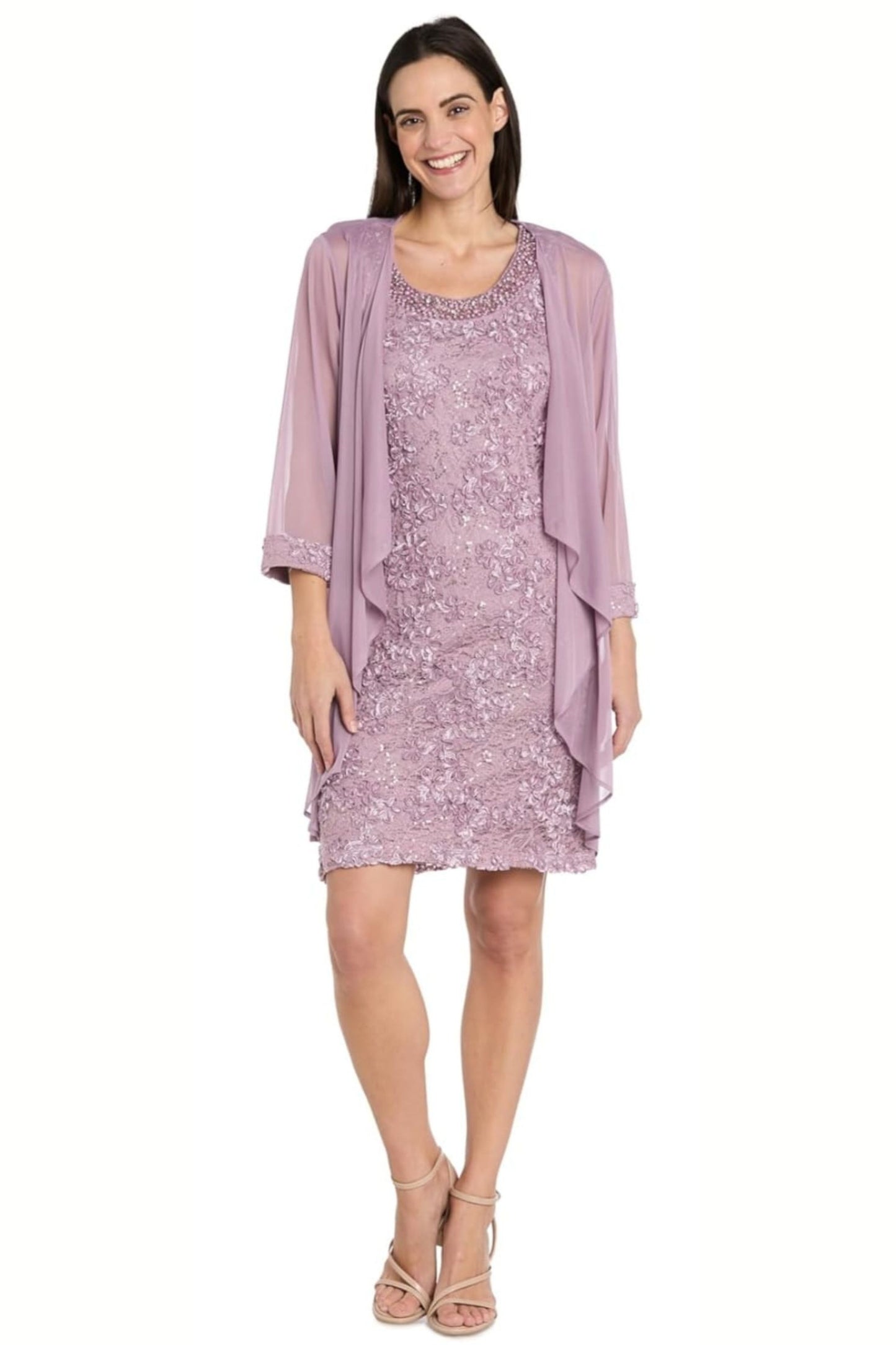 RM Richards 3/4 Sleeve 2-Pc Evening Jacket Dress