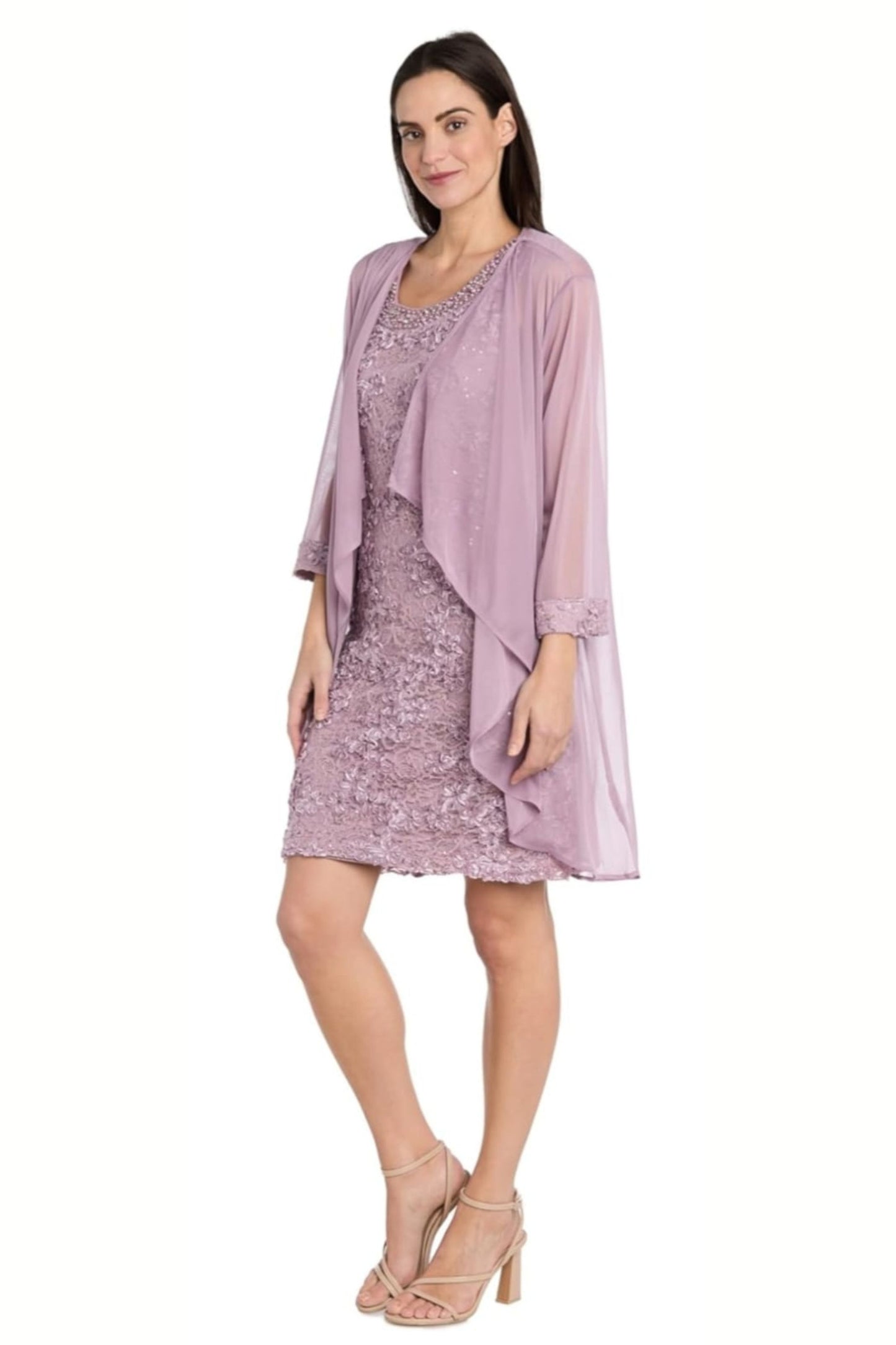 RM Richards 3/4 Sleeve 2-Pc Evening Jacket Dress