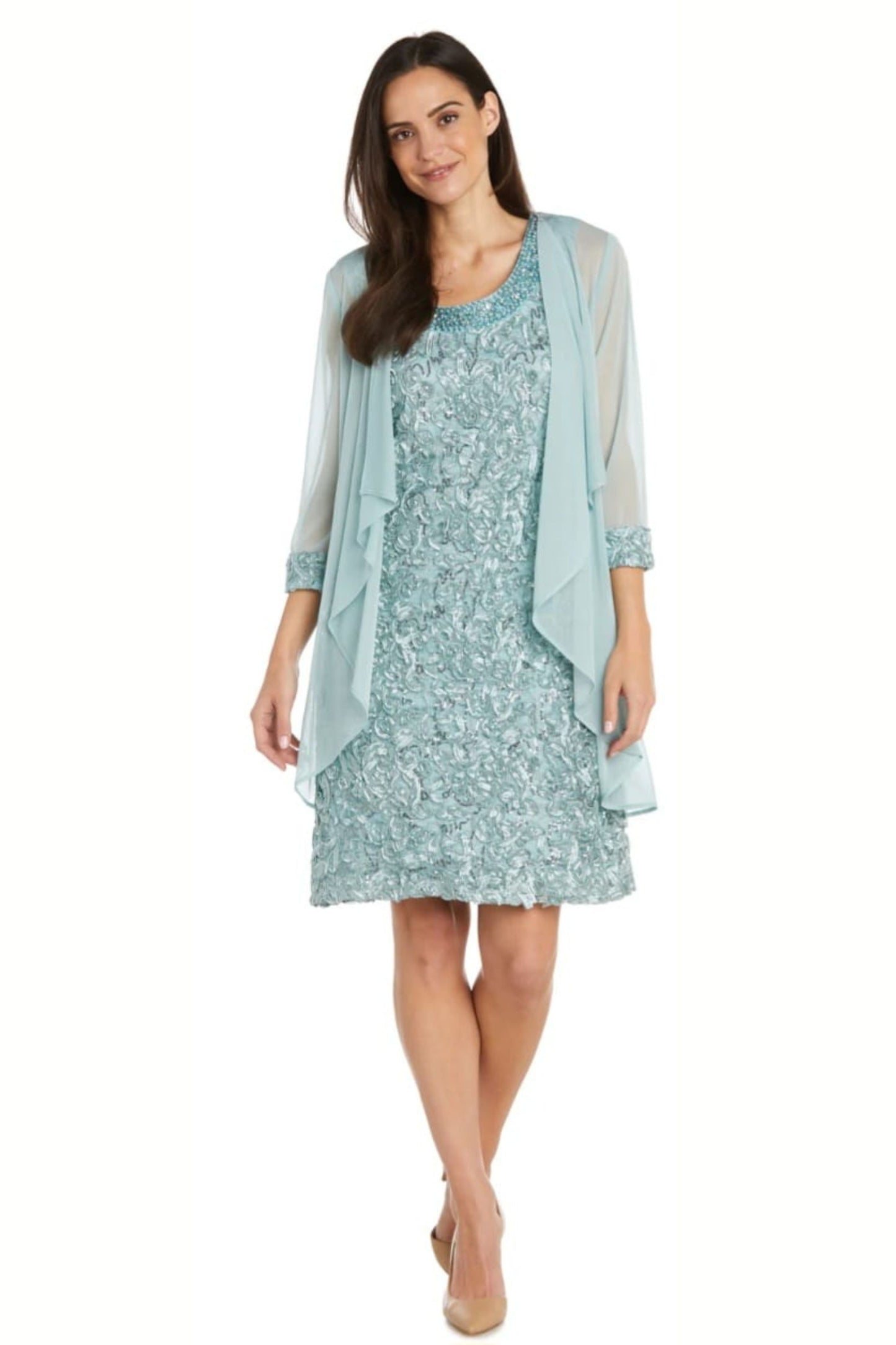 RM Richards 3/4 Sleeve 2-Pc Evening Jacket Dress