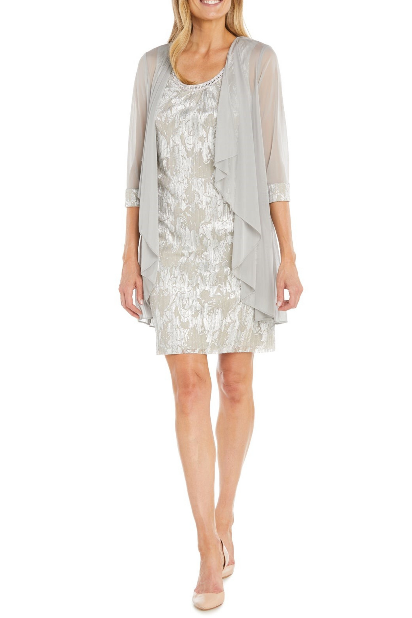 RM Richards Two Piece Short Evening Jacket Dress