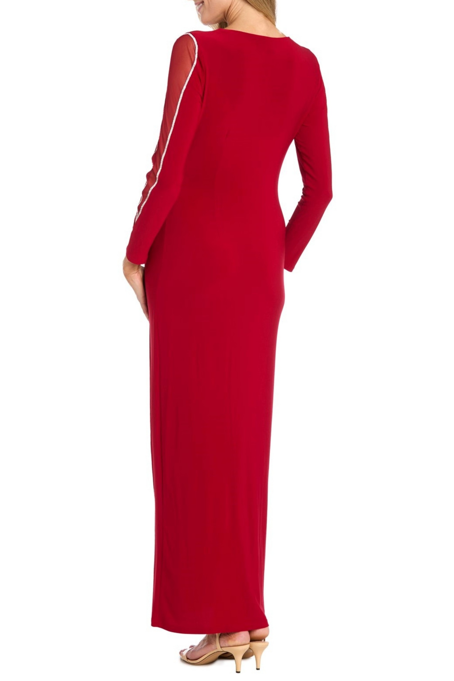 RM Richards Long Faux Wrap Style Evening Dress