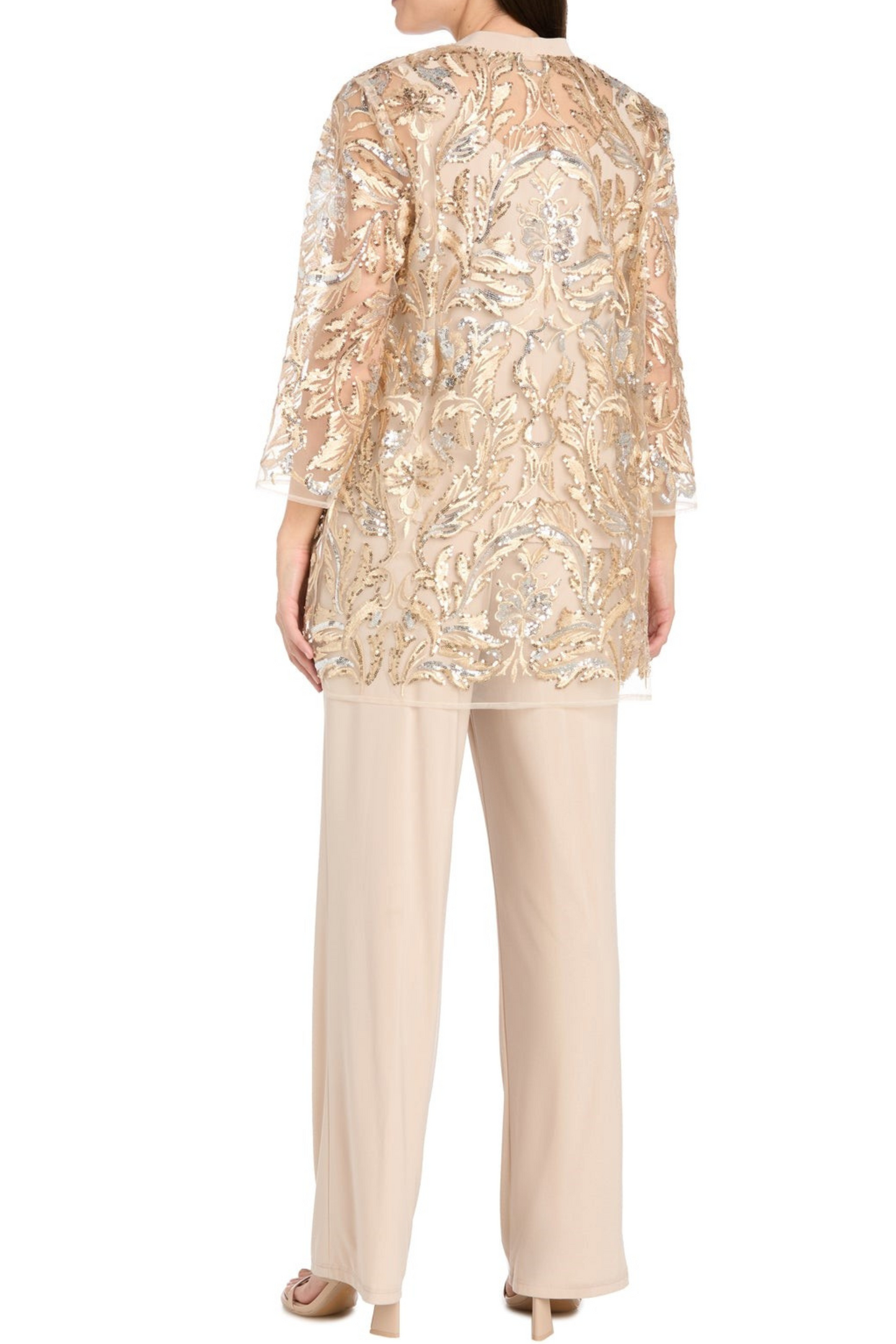 RM Richards Gold 3 Piece Evening Pant Set