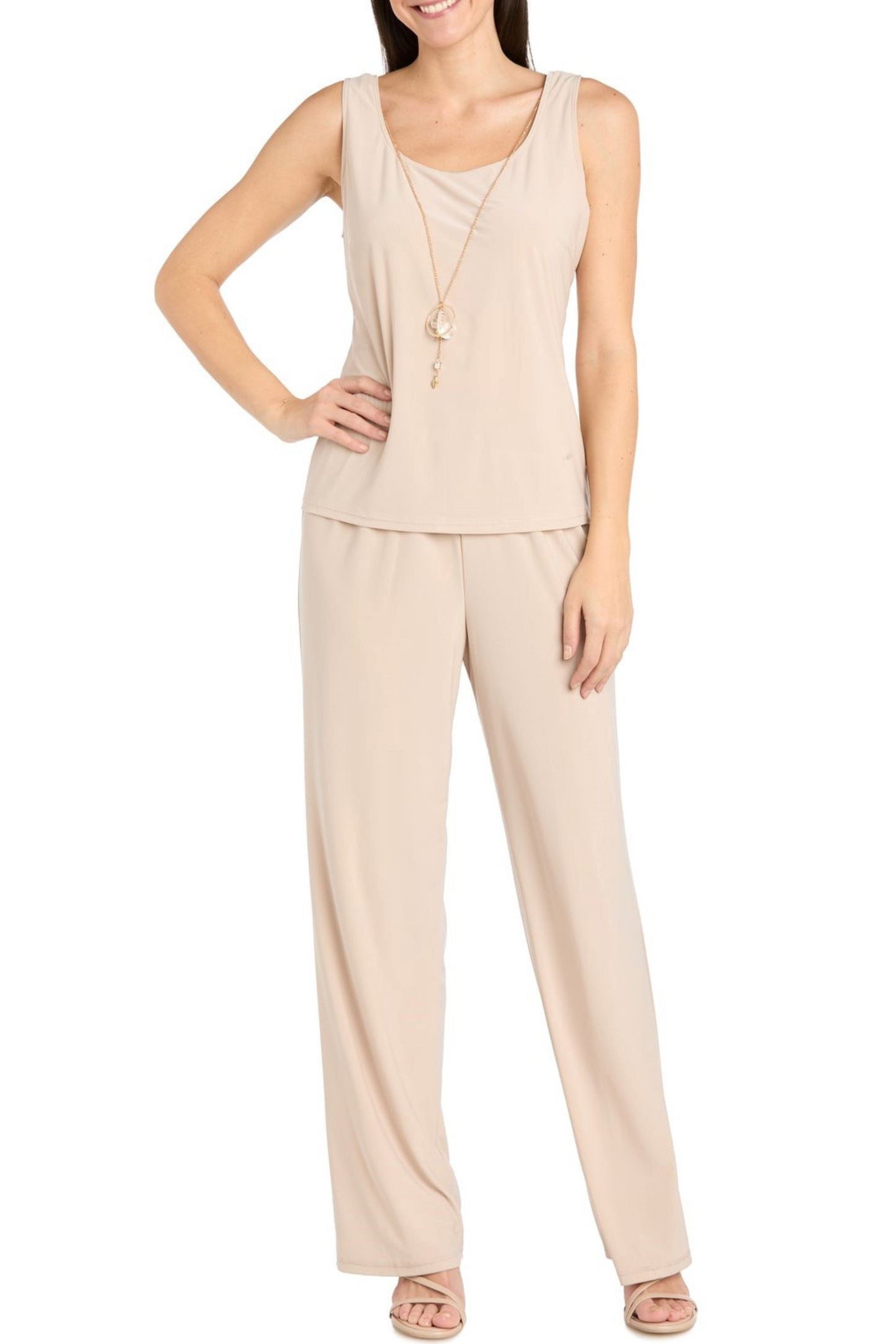 RM Richards Gold 3 Piece Evening Pant Set