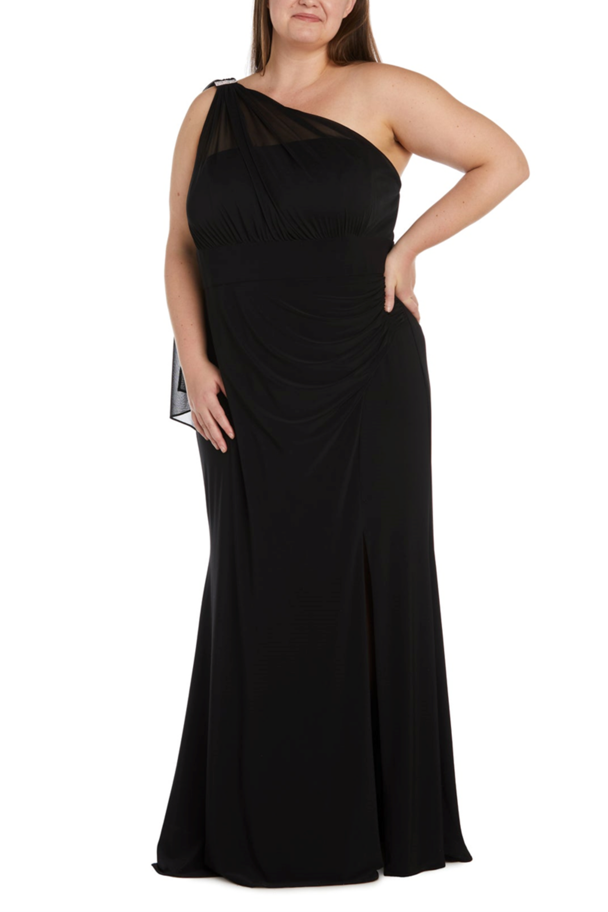 r & m richards plus size evening dresses Plus Size R&M Richards Floral Embroidered Evening Gown, Women's, Size: 22 W, Silver