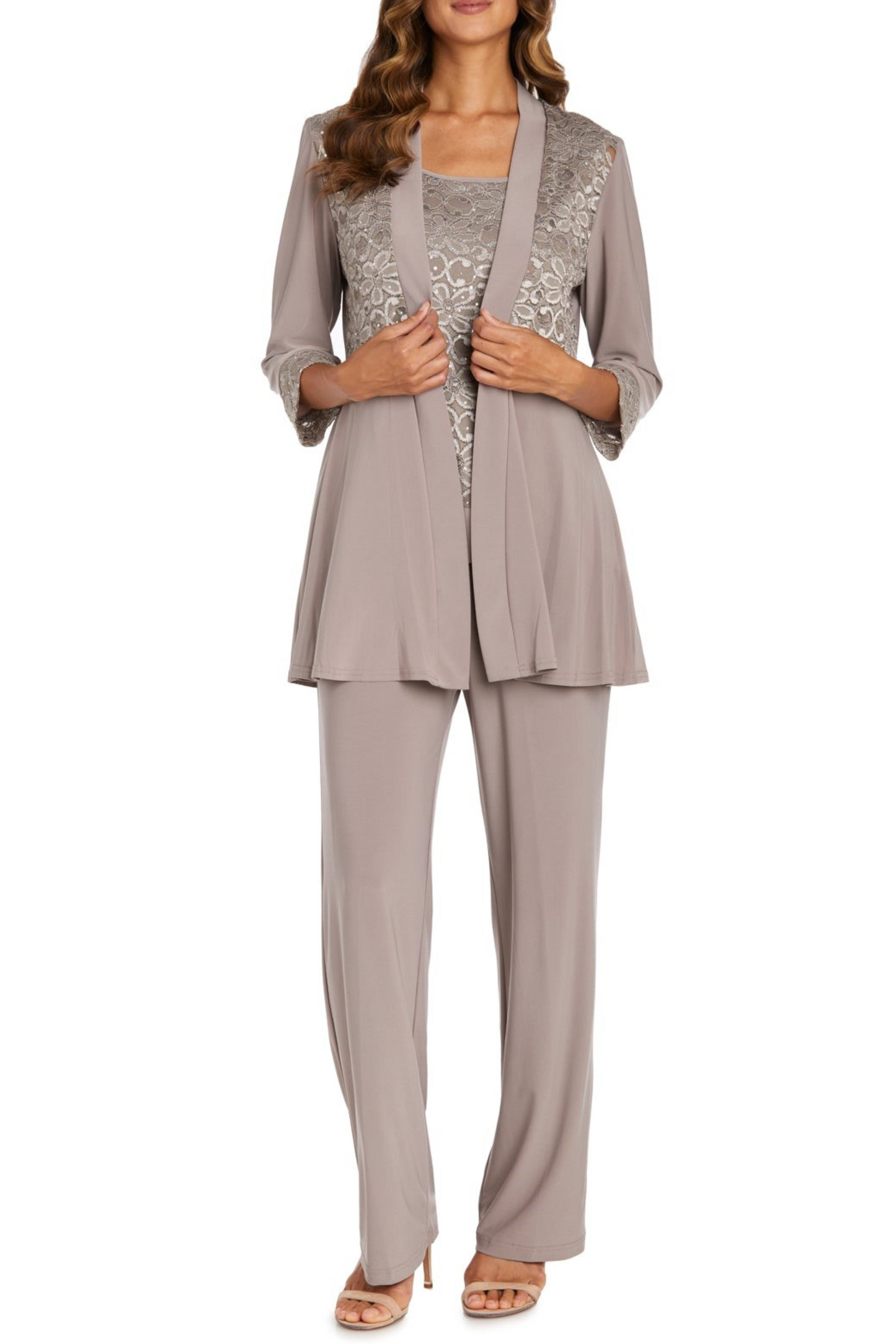 RM Richards 2 Piece Lace Evening Pant Set