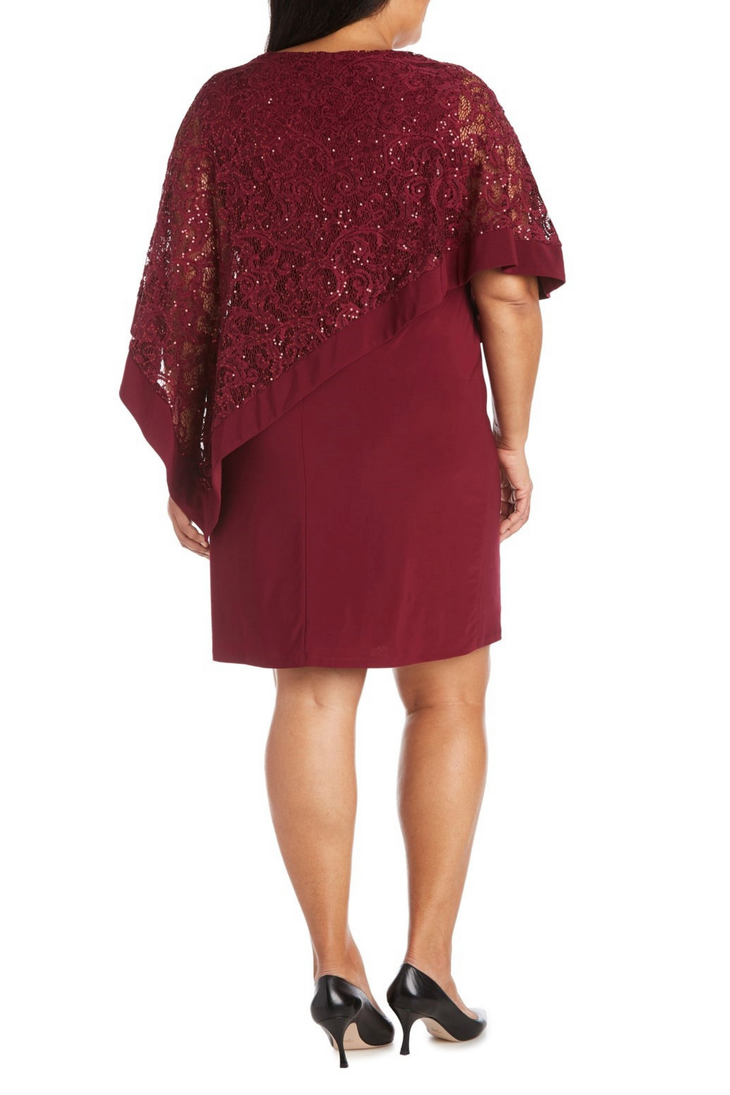 R&M Richards Sleeveless Lace Overlay Sheath Dress