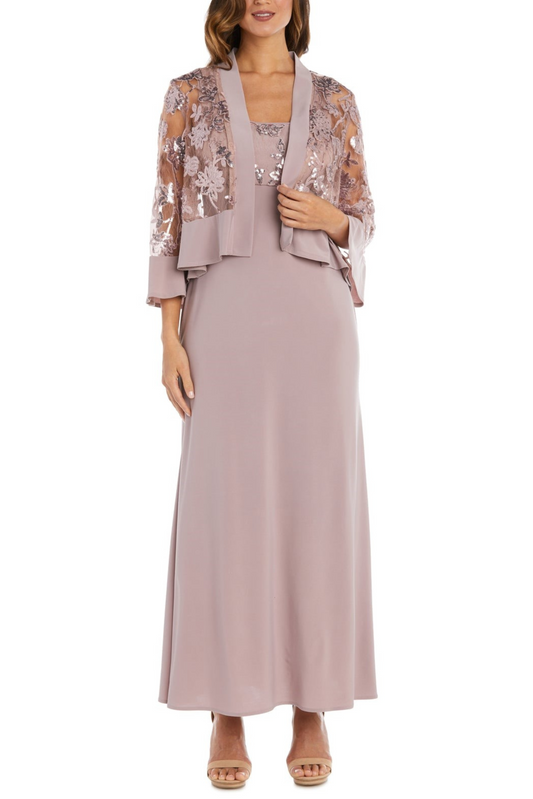 RM Richards 2 Piece Lace Jacket Long Evening Dress
