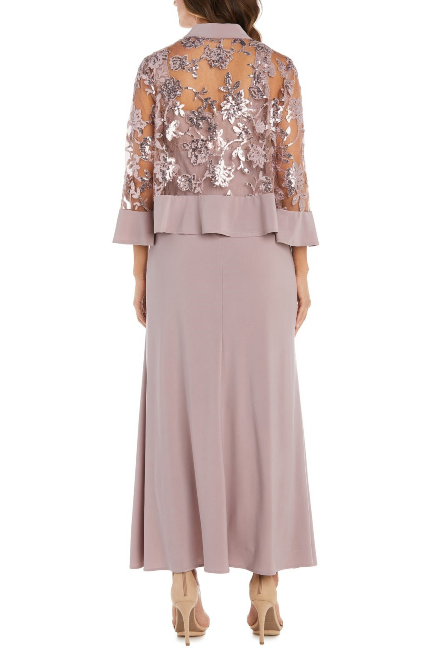 RM Richards 2 Piece Lace Jacket Long Evening Dress