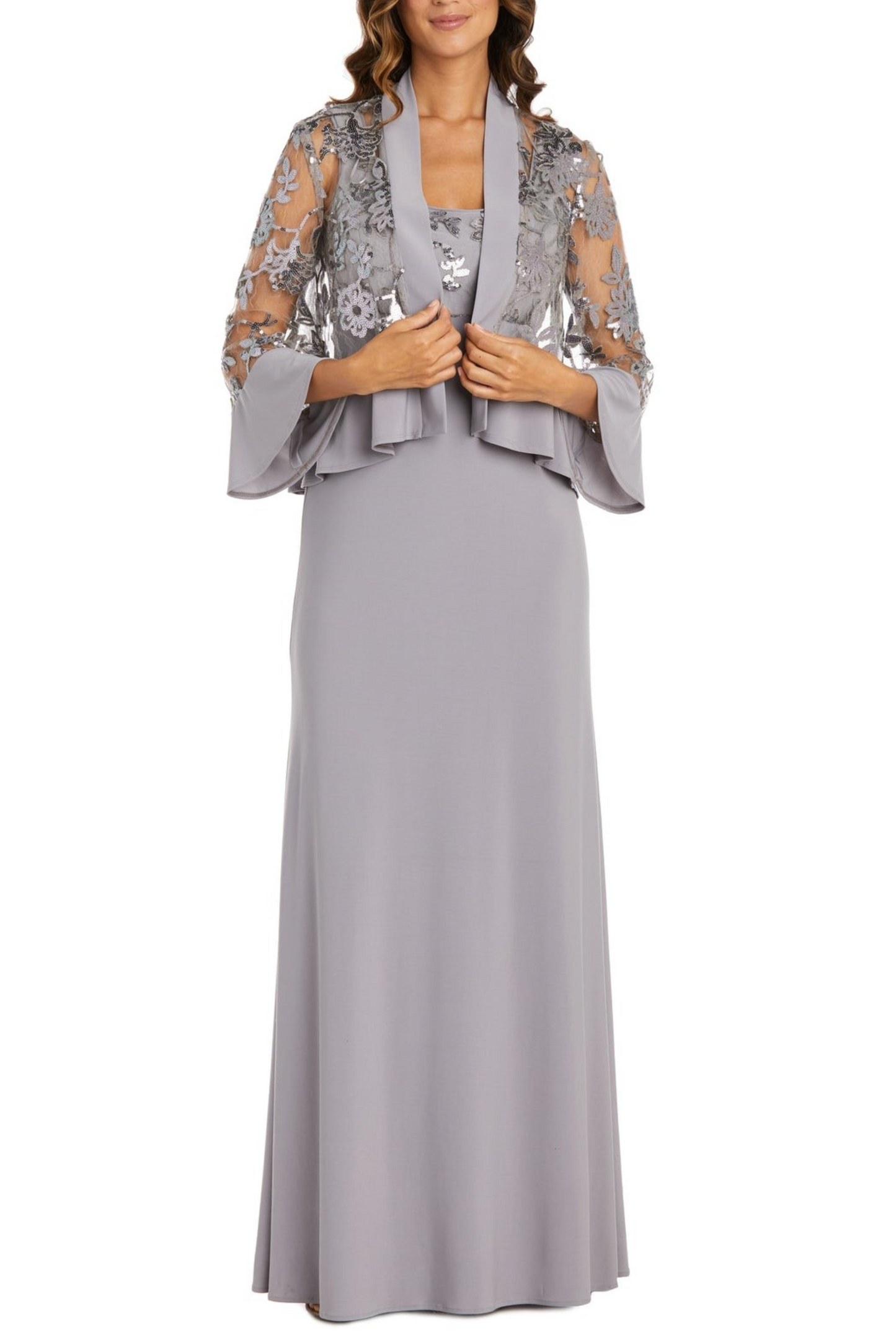 RM Richards 2 Piece Lace Jacket Long Evening Dress