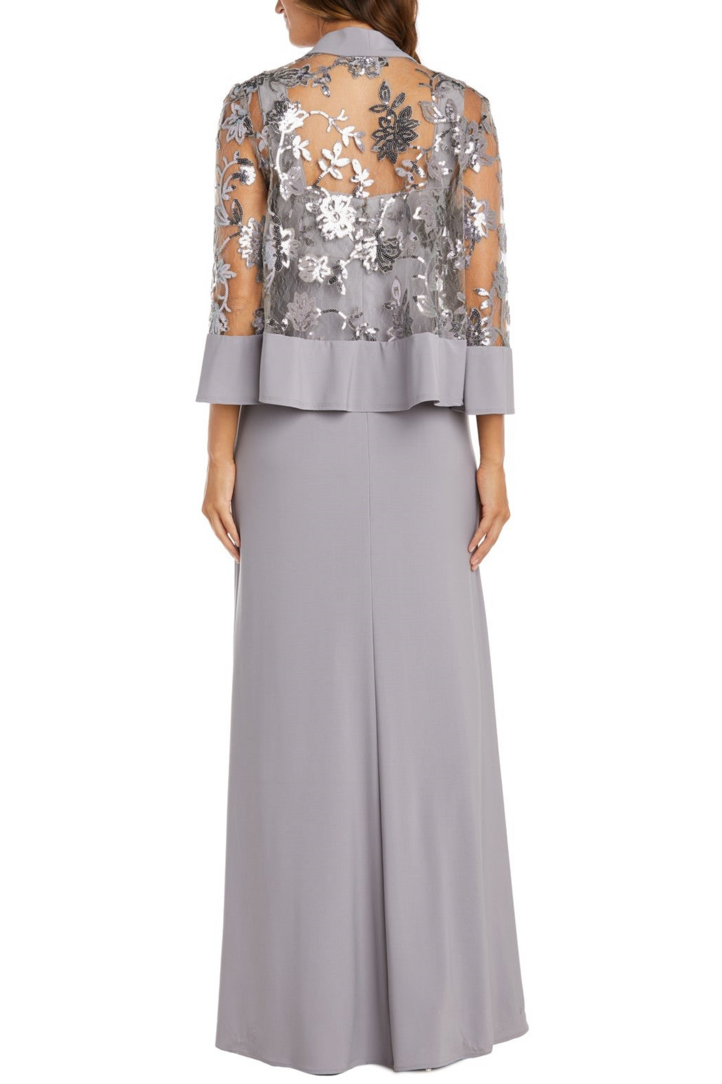 RM Richards 2 Piece Lace Jacket Long Evening Dress