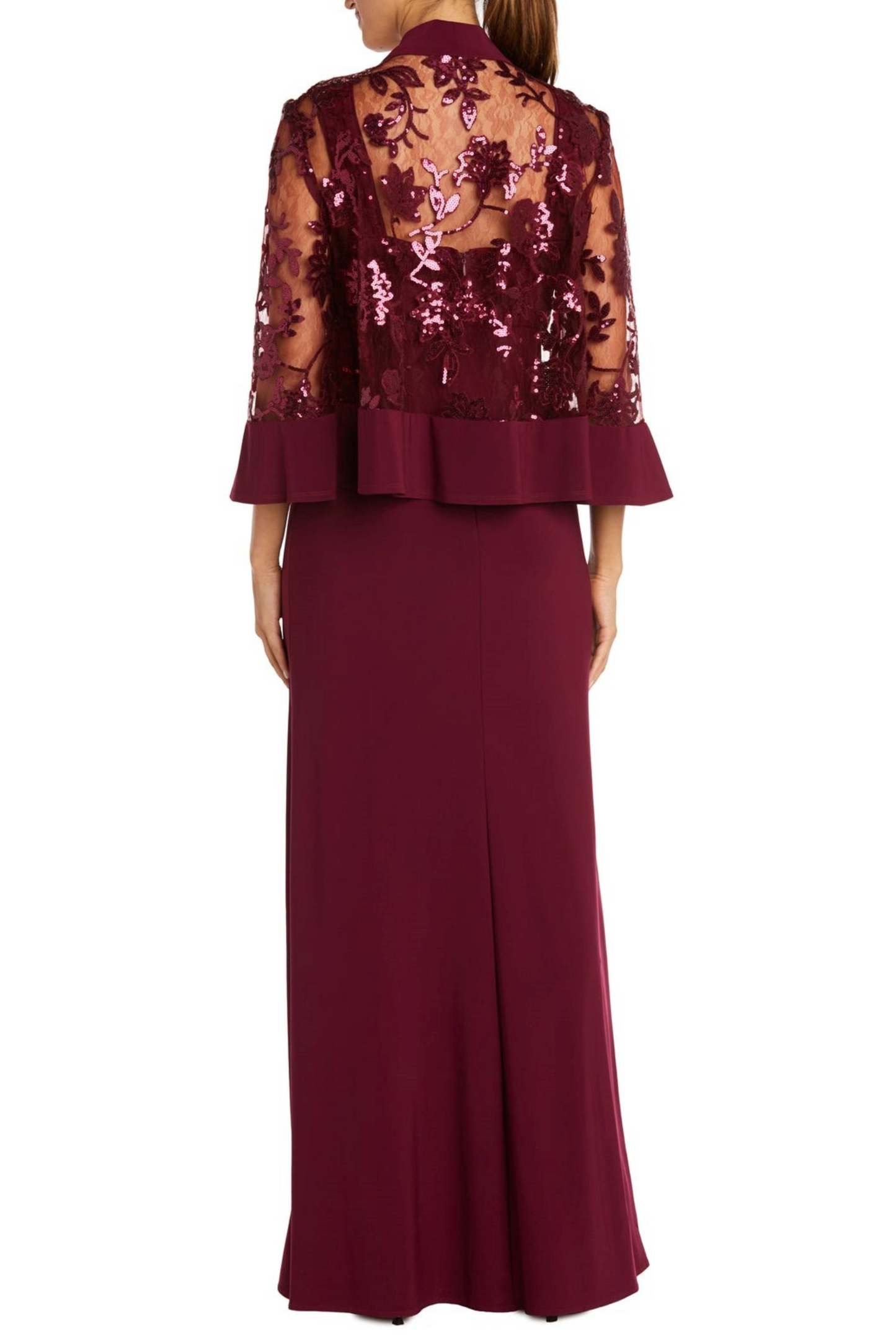 RM Richards 2 Piece Lace Jacket Long Evening Dress