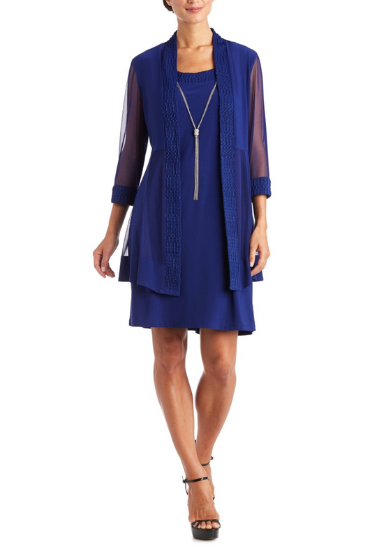 RM Richards 2-Piece Short Evening Jacket Dress