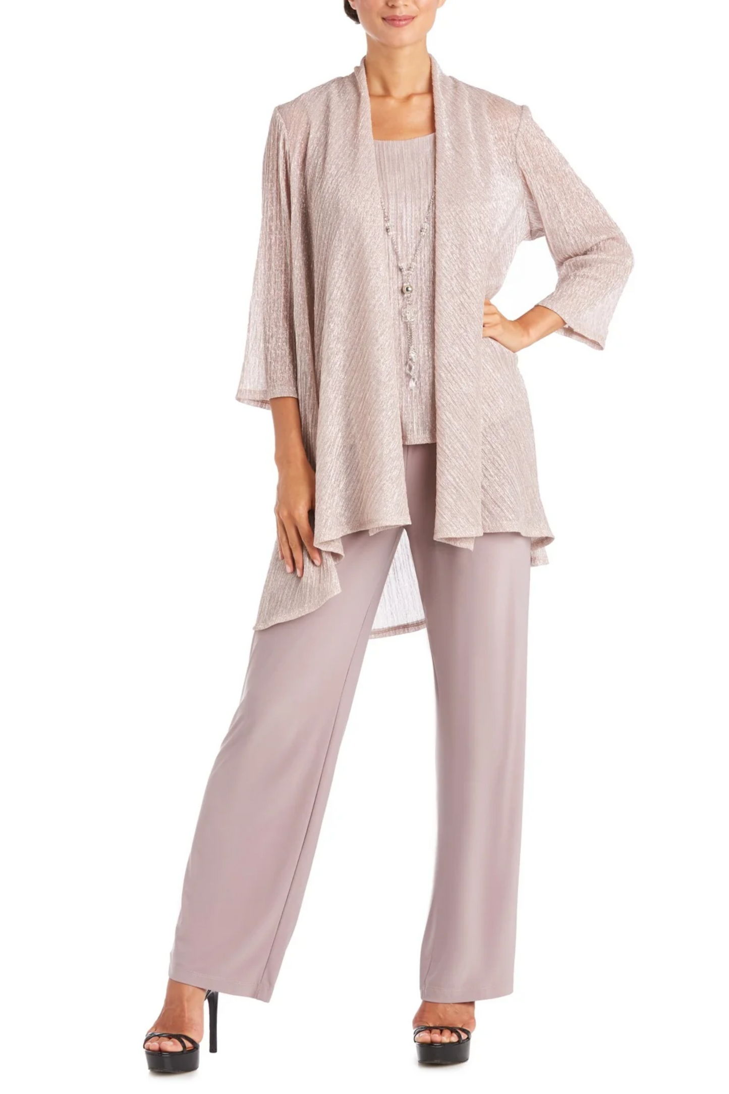 RM Richards Metallic 3-Piece Dressy Pants Set