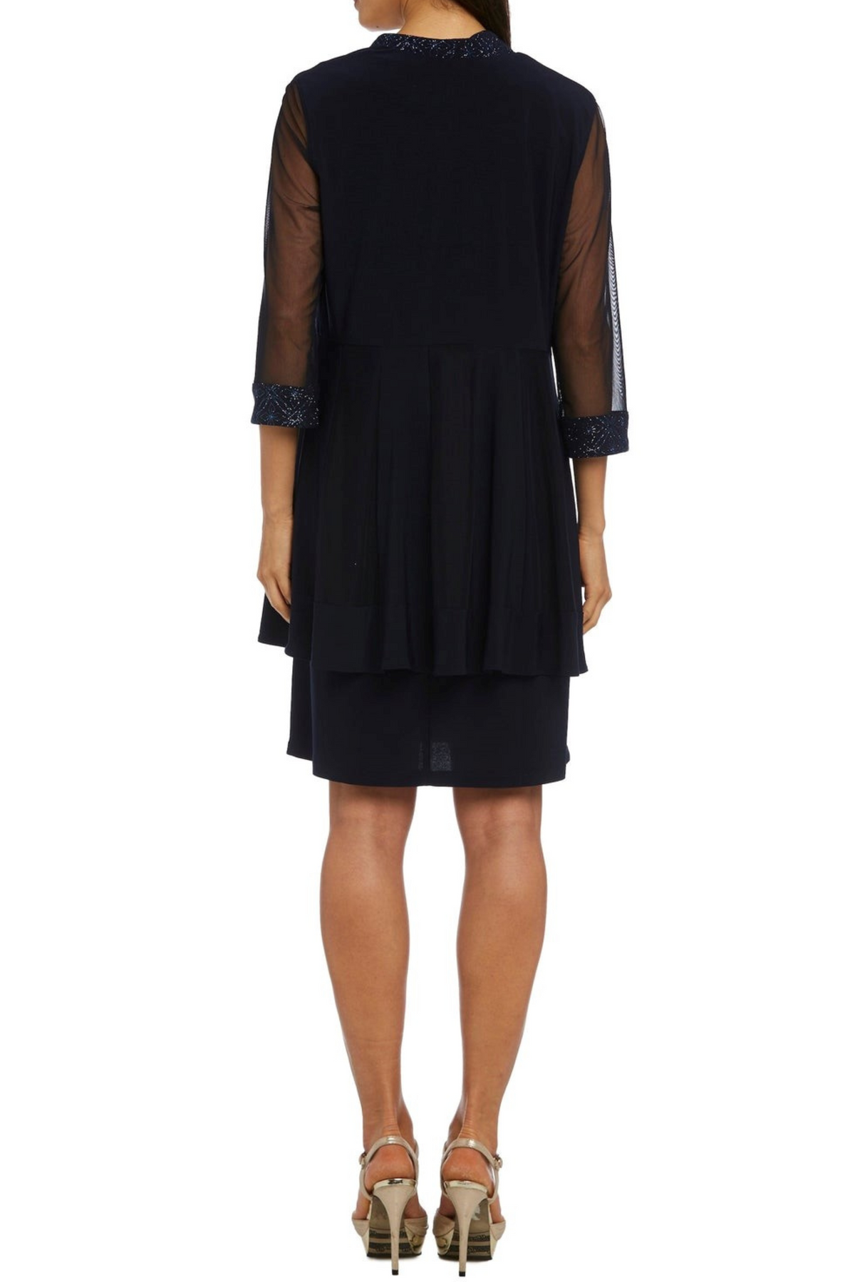 RM Richards Shimmery 3/4 Sleeve Jacket Dress