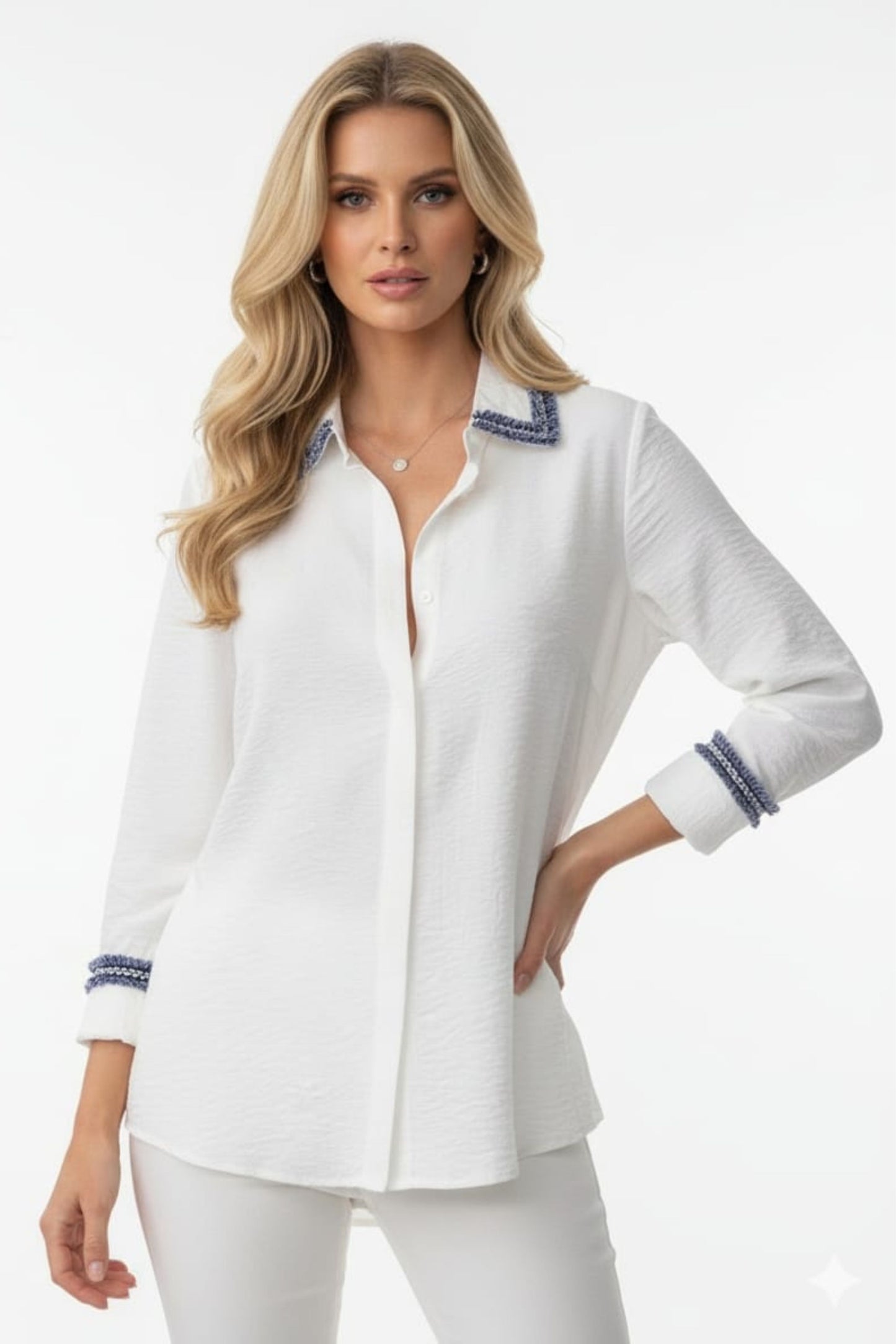 Hester & Orchard Collard Button Down Blouse