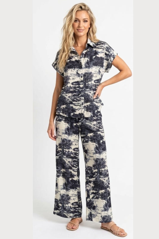 RYLEE MOON Scenic Toile Satin Pant Set