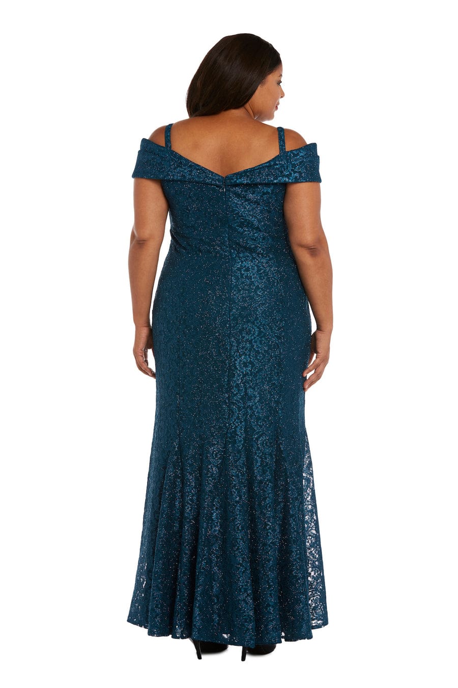 RIM Richards Mermaid Fit Off the Shoulder Evening Gown