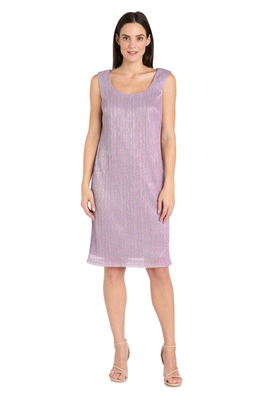 R&M Richards Metallic Knit Two-Piece Jacket Dress Set