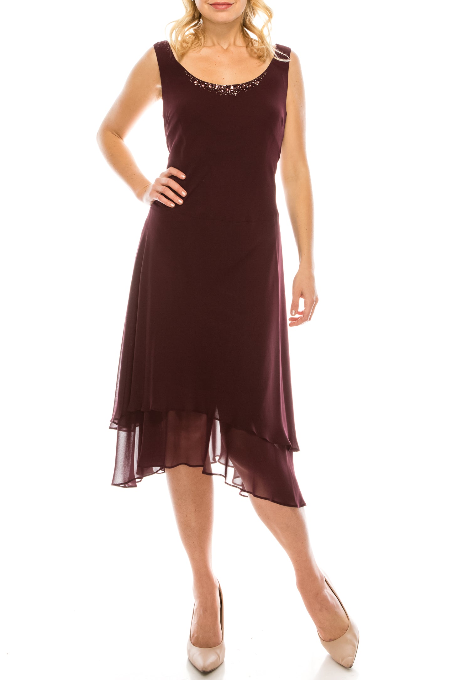 SLNY Embellished 2-Piece Evening Jacket Dress
