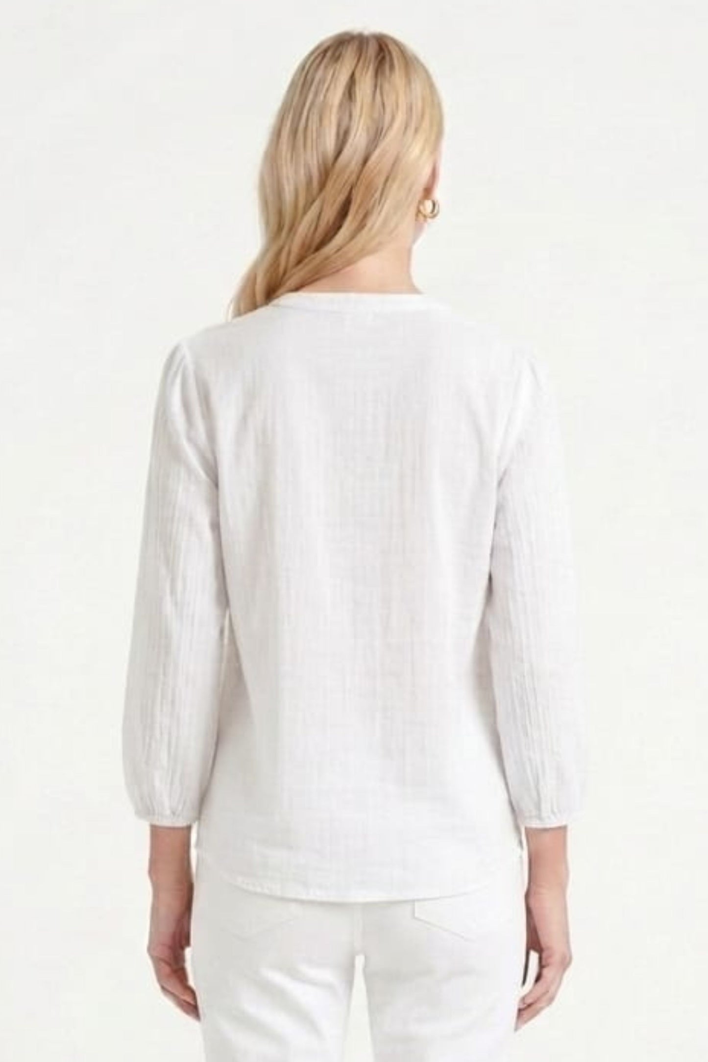 Zac & Rachel Eyelet Embroidered V-Neck Blouse