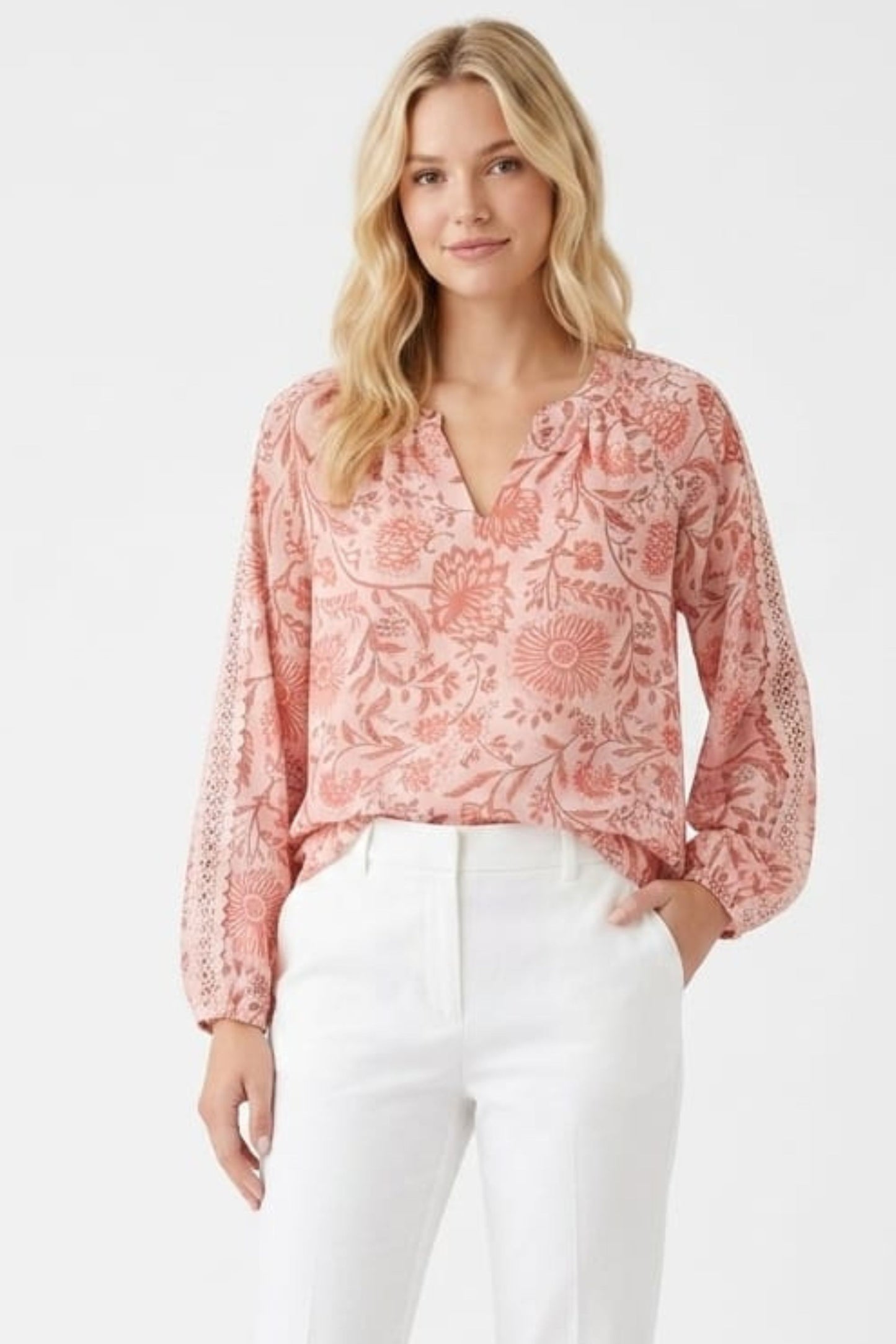 Zac & Rachel Floral Long Sleeve Day Top
