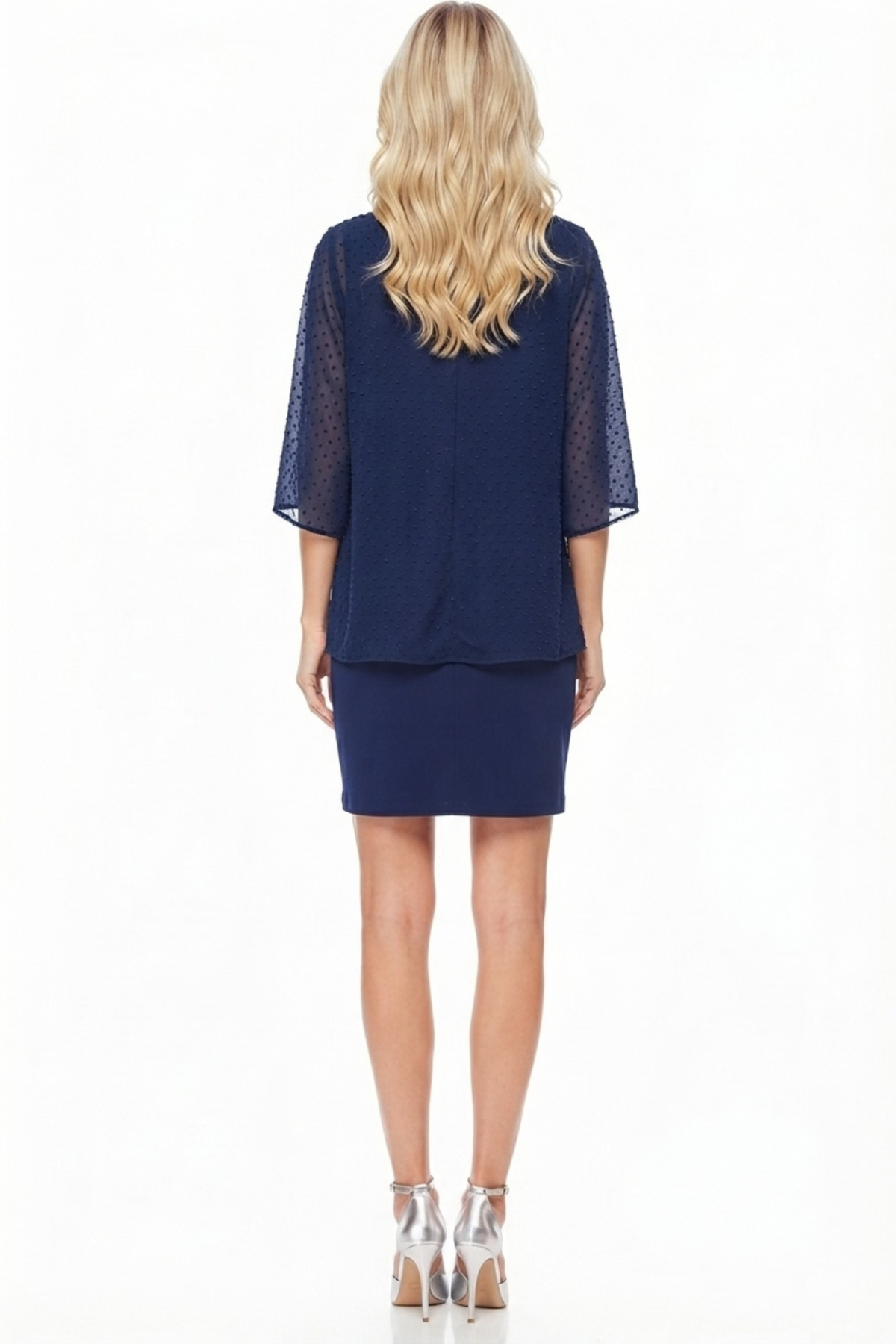 Sandra Darren 3/4 Sleeve Attached Jacket Dress