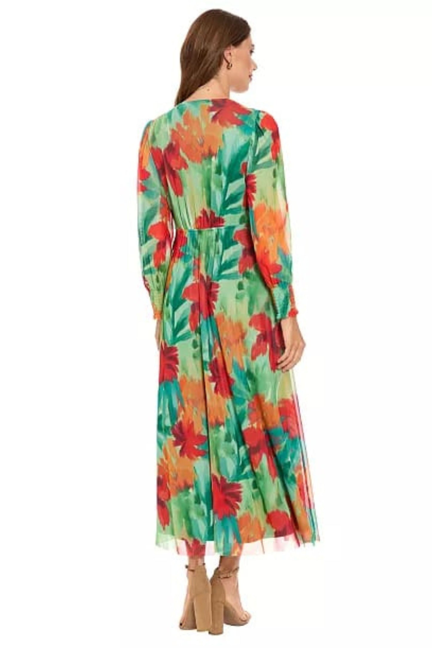 London Times  Abstract Floral Maxi Dress