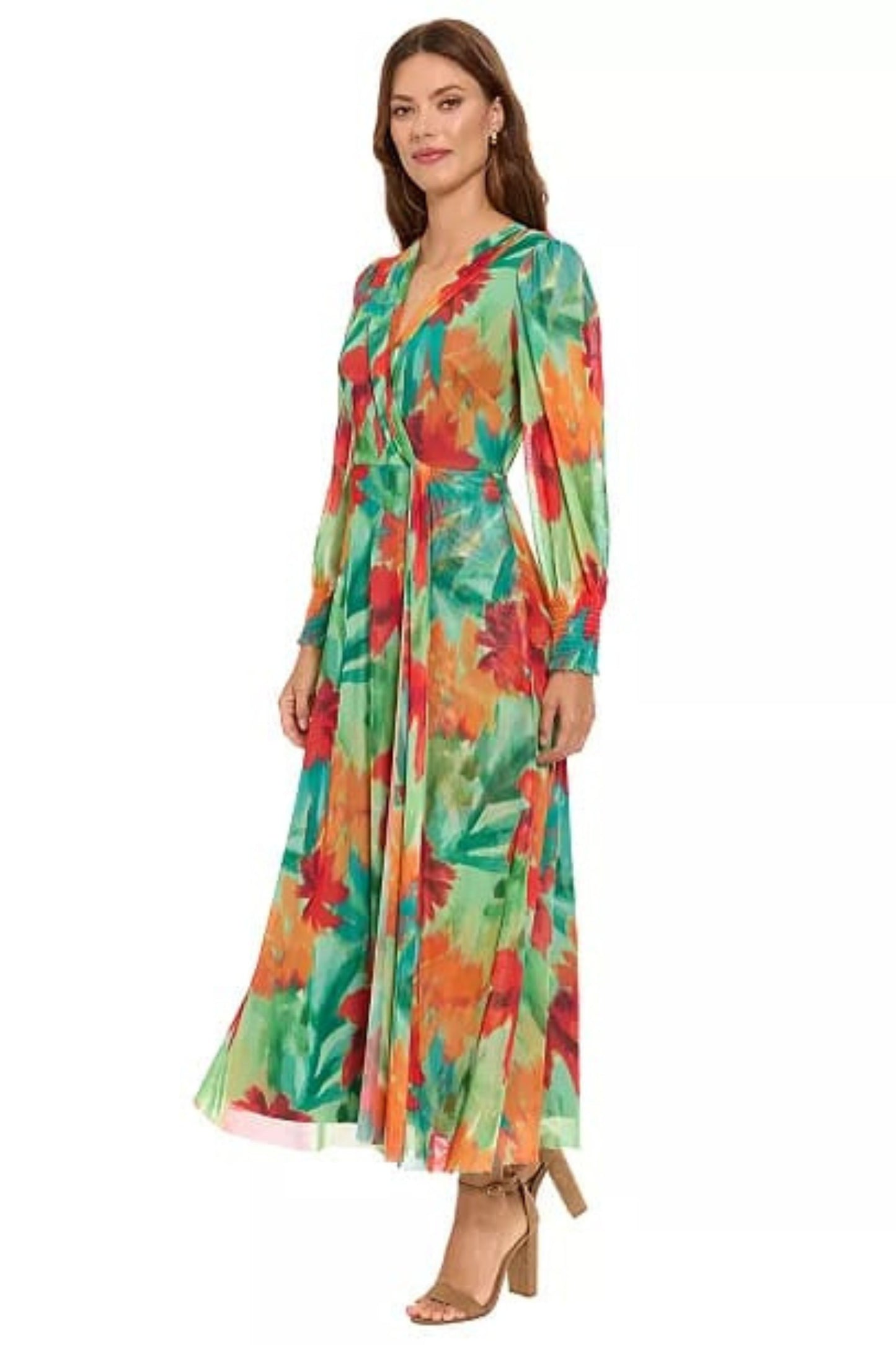 London Times  Abstract Floral Maxi Dress