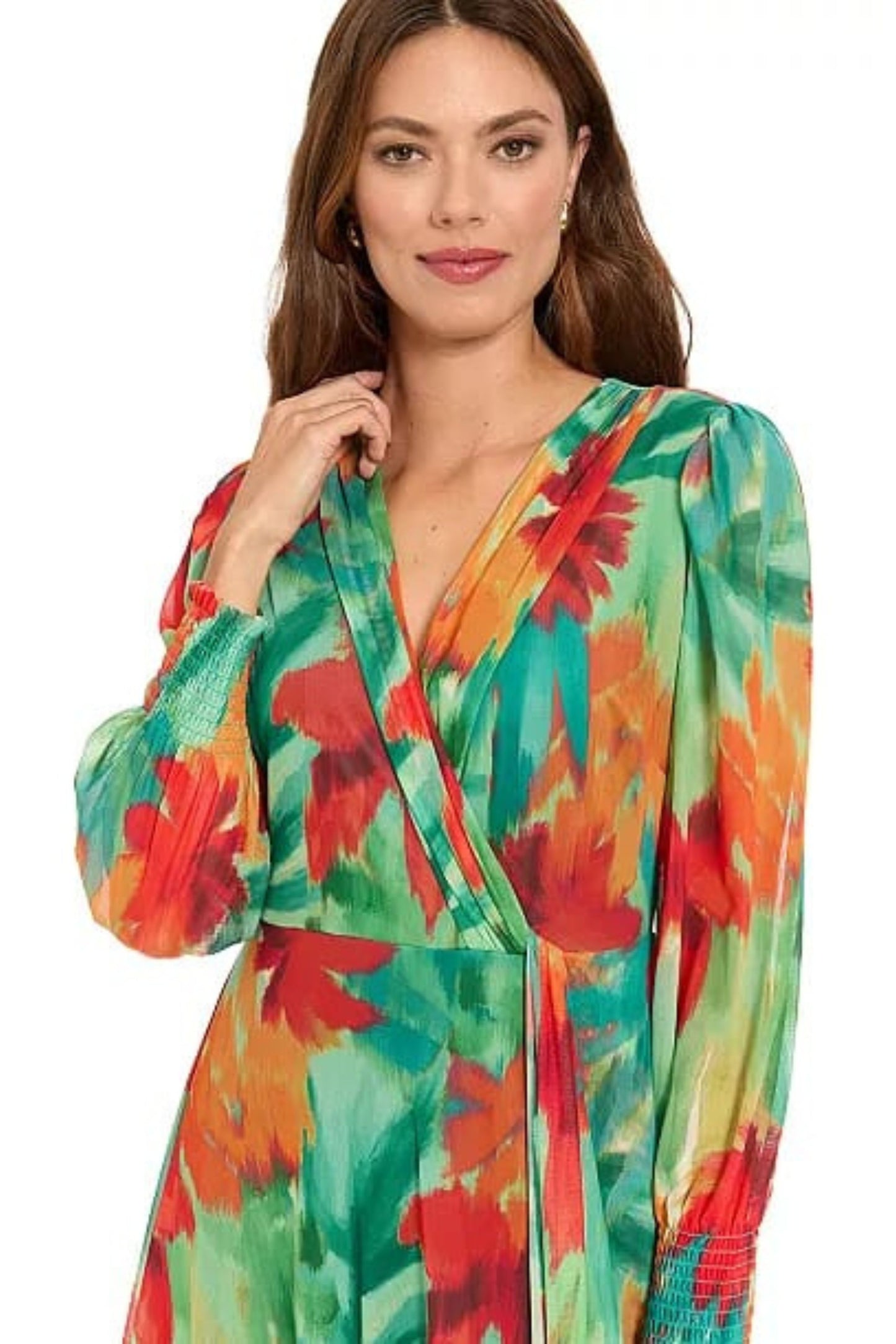 London Times  Abstract Floral Maxi Dress