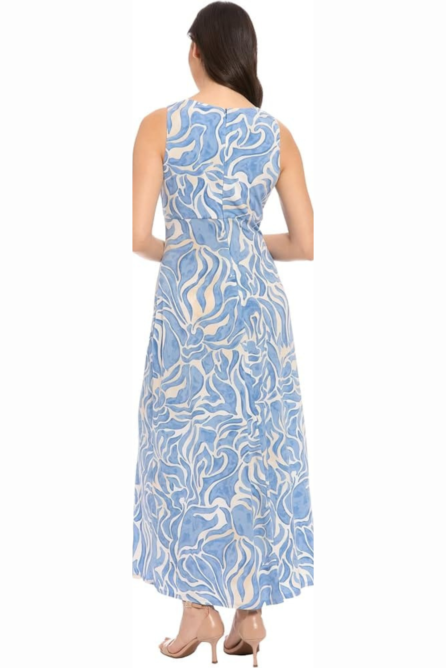 London Times Jacquard Tiered Maxi Shirt-Dress