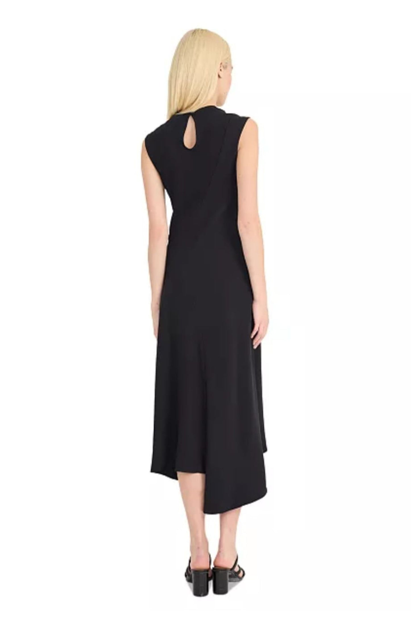 LUXELY Sleeveless Drop Waist Midi Dress